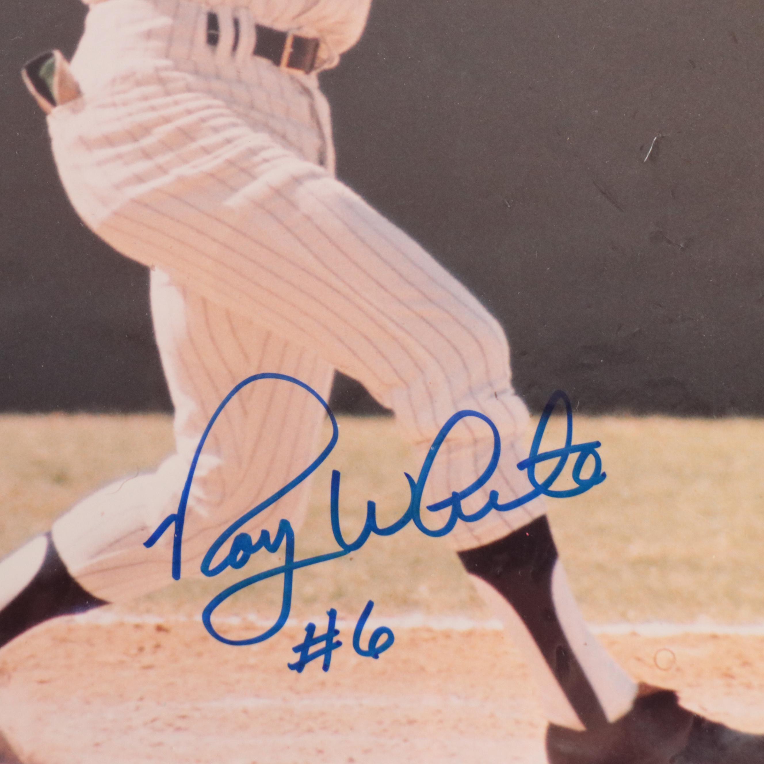 Ozzie Guillen Signed Shirt with Eddie Mathews Signed Print and More