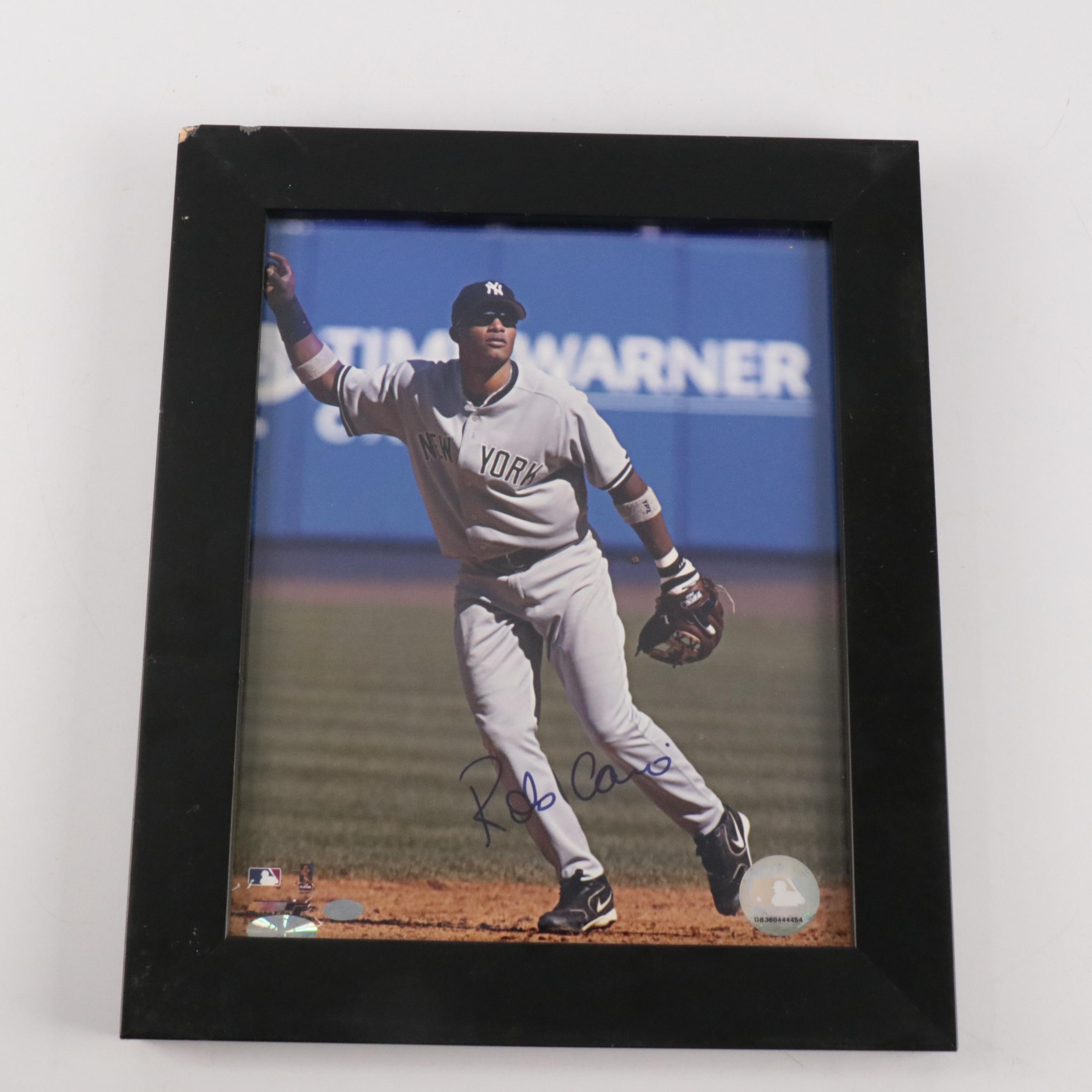 Ozzie Guillen Signed Shirt with Eddie Mathews Signed Print and More