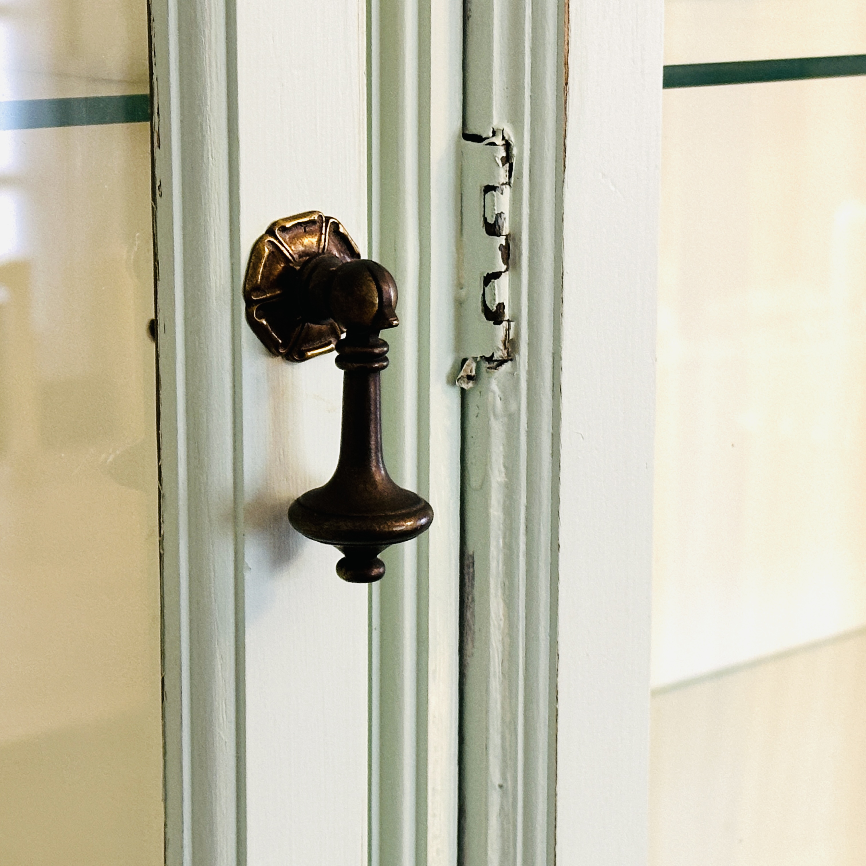 Fancher Mediterranean Style Painted Walnut China Cabinet