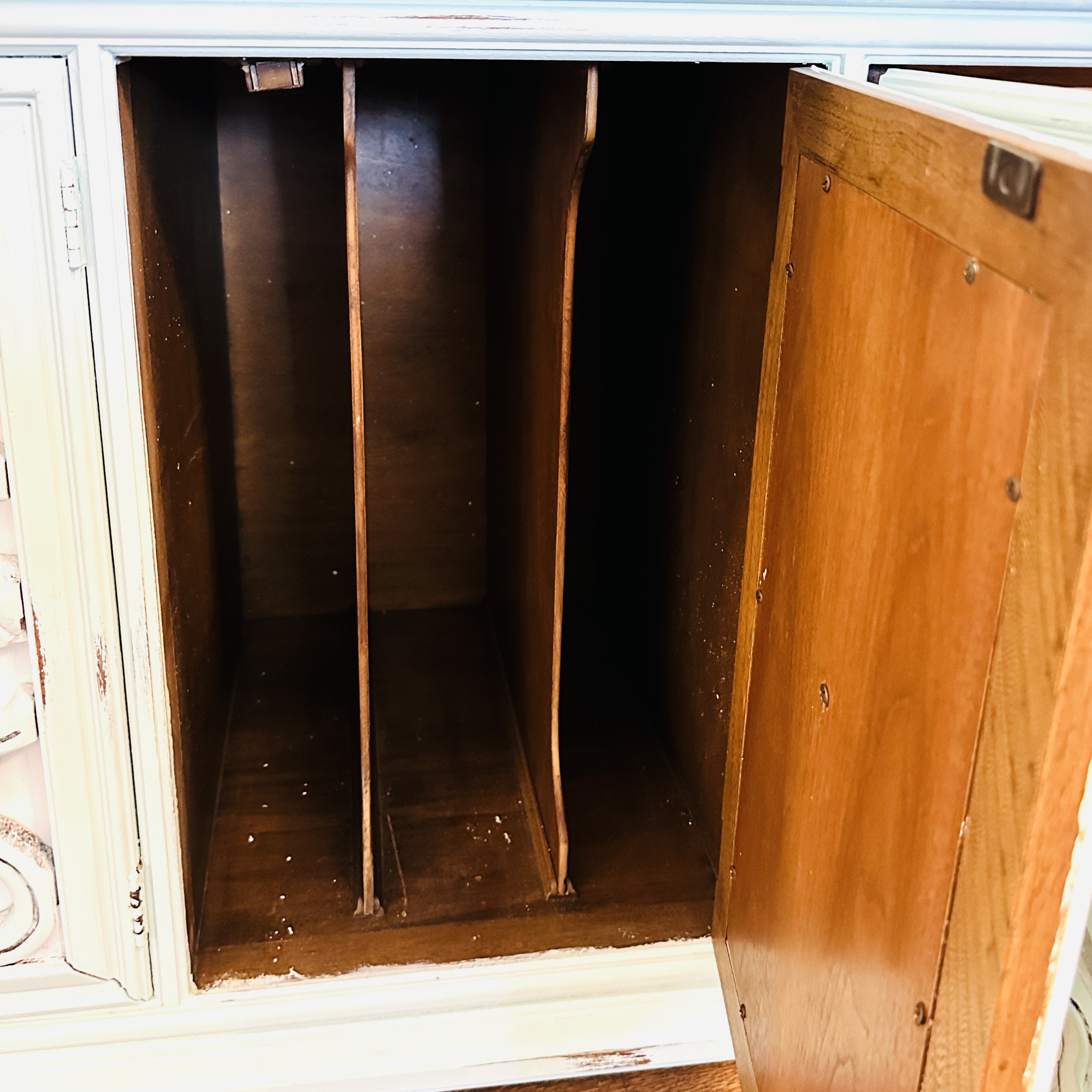 Fancher Mediterranean Style Painted Walnut China Cabinet