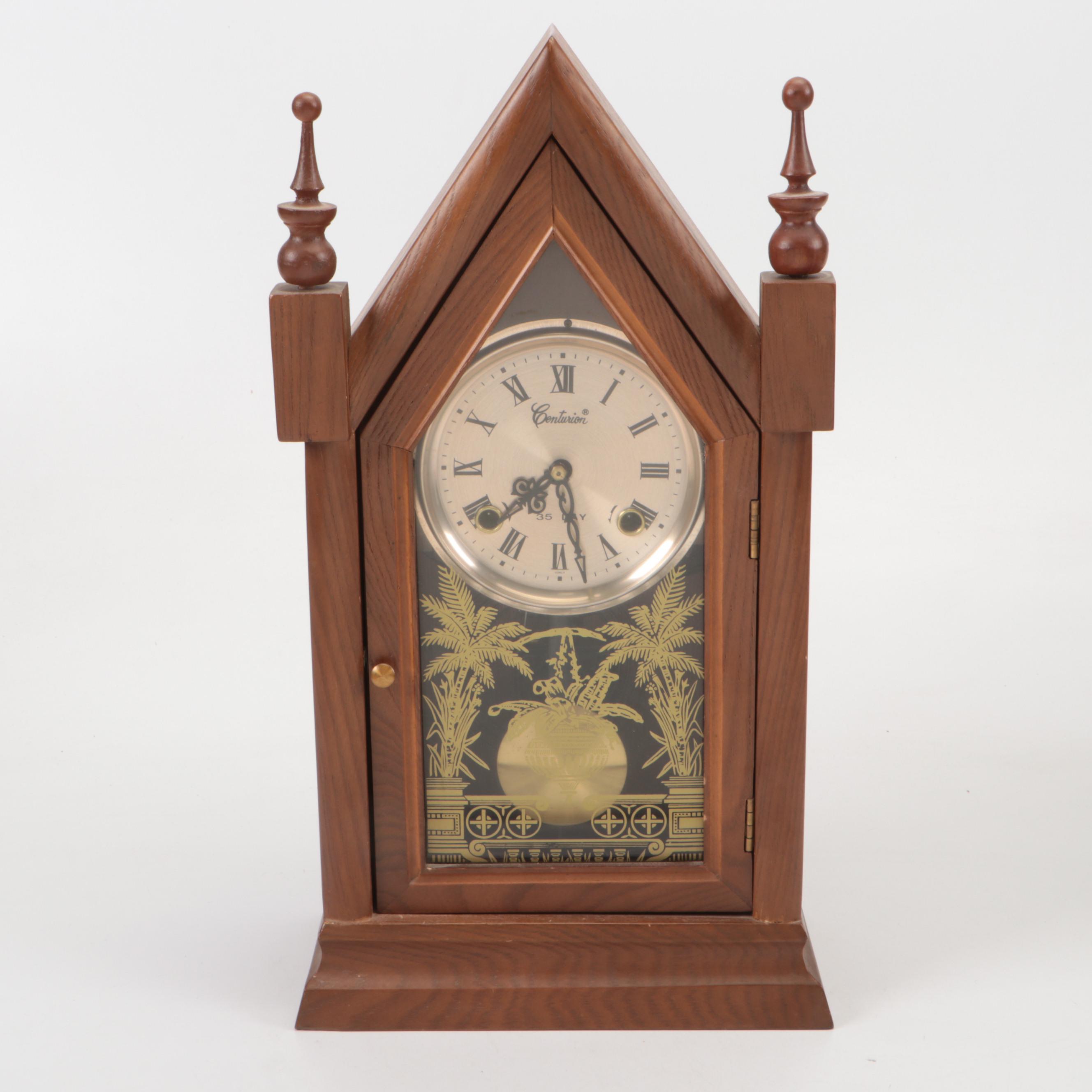 Centurion with Other Victorian Style Steeple Mantel Clocks, Mid to Late 20th C.