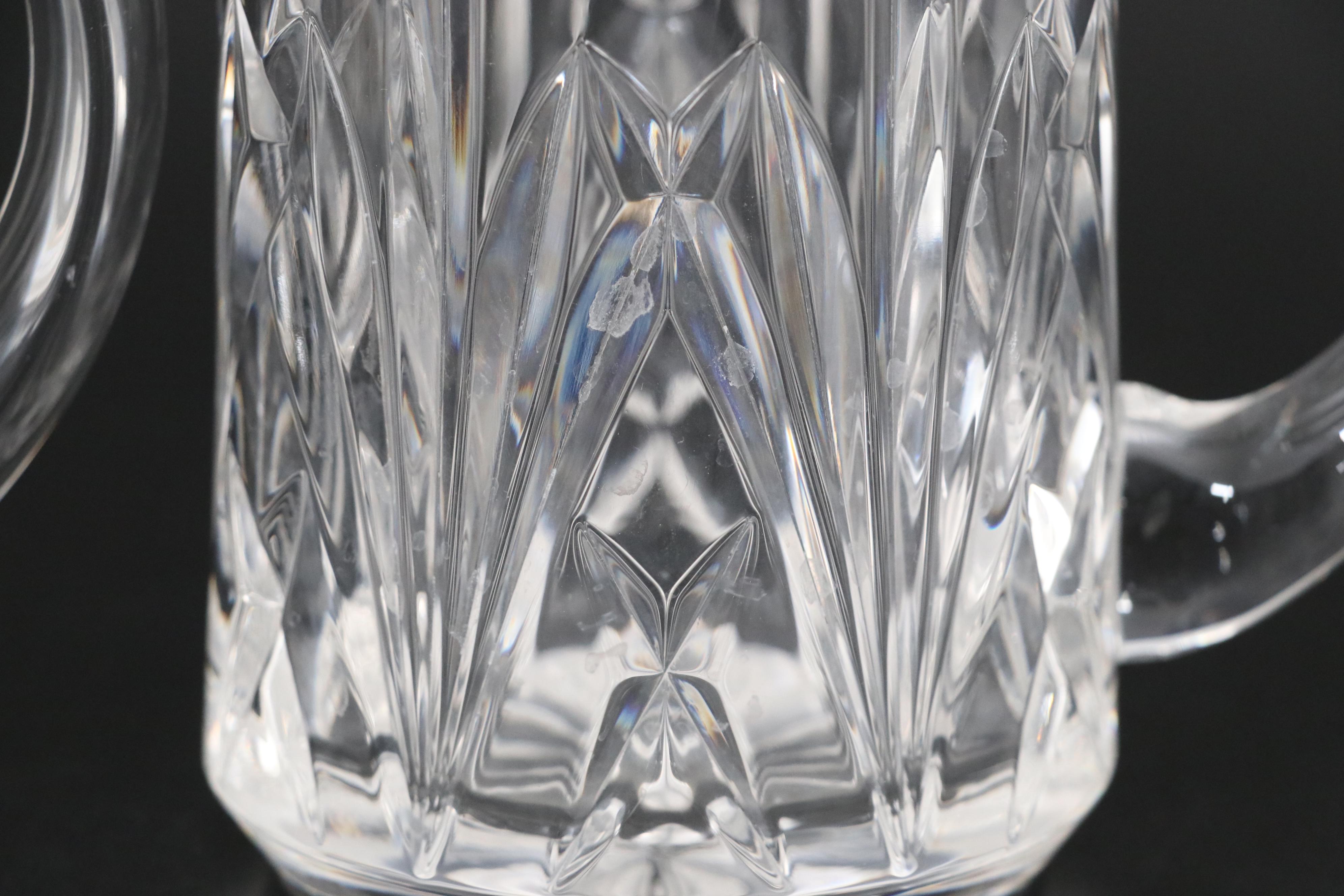 Waterford "Lismore" Crystal Old Fashioned, Roly Poly Glasses with Beer Glasses