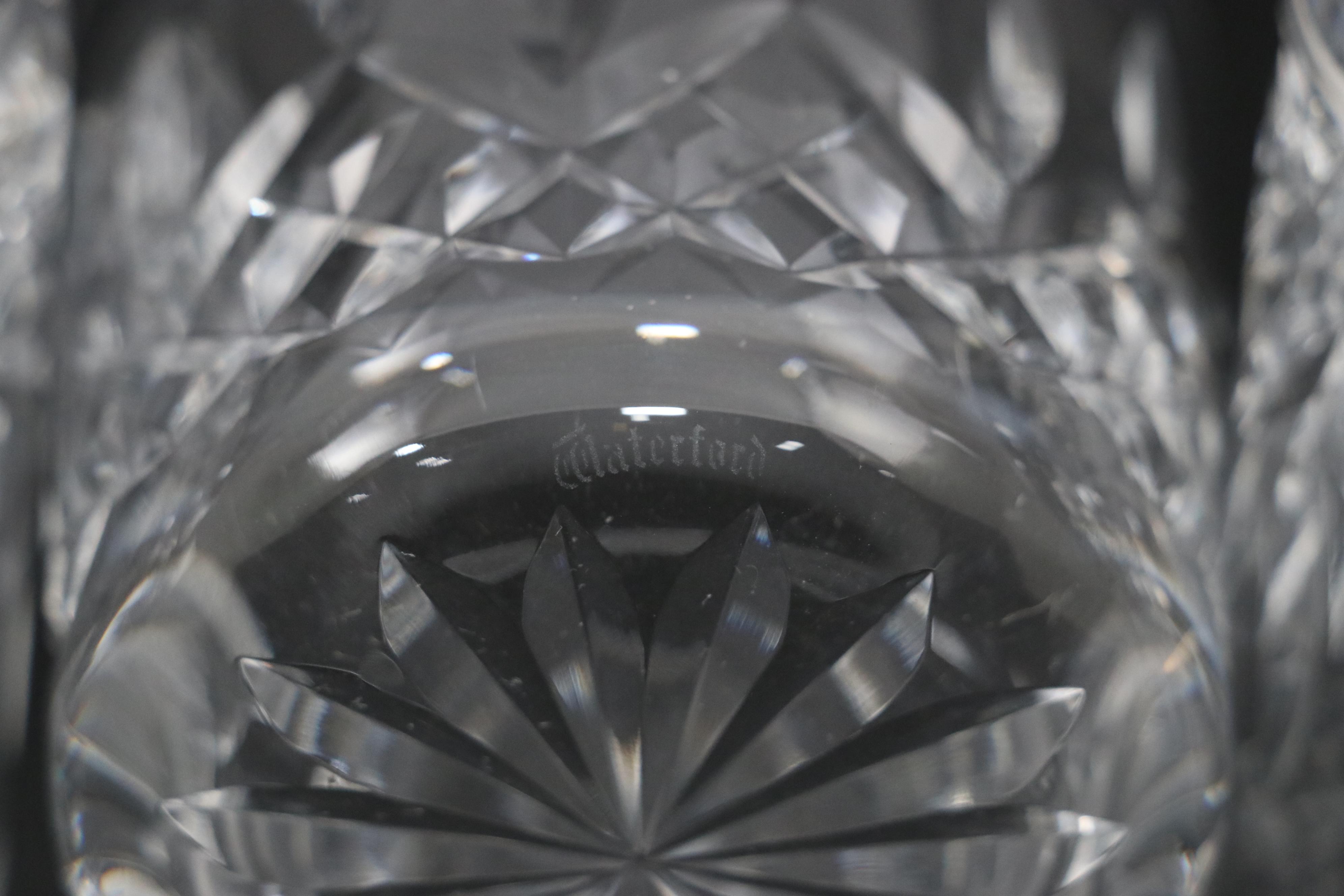 Waterford "Lismore" Crystal Old Fashioned, Roly Poly Glasses with Beer Glasses