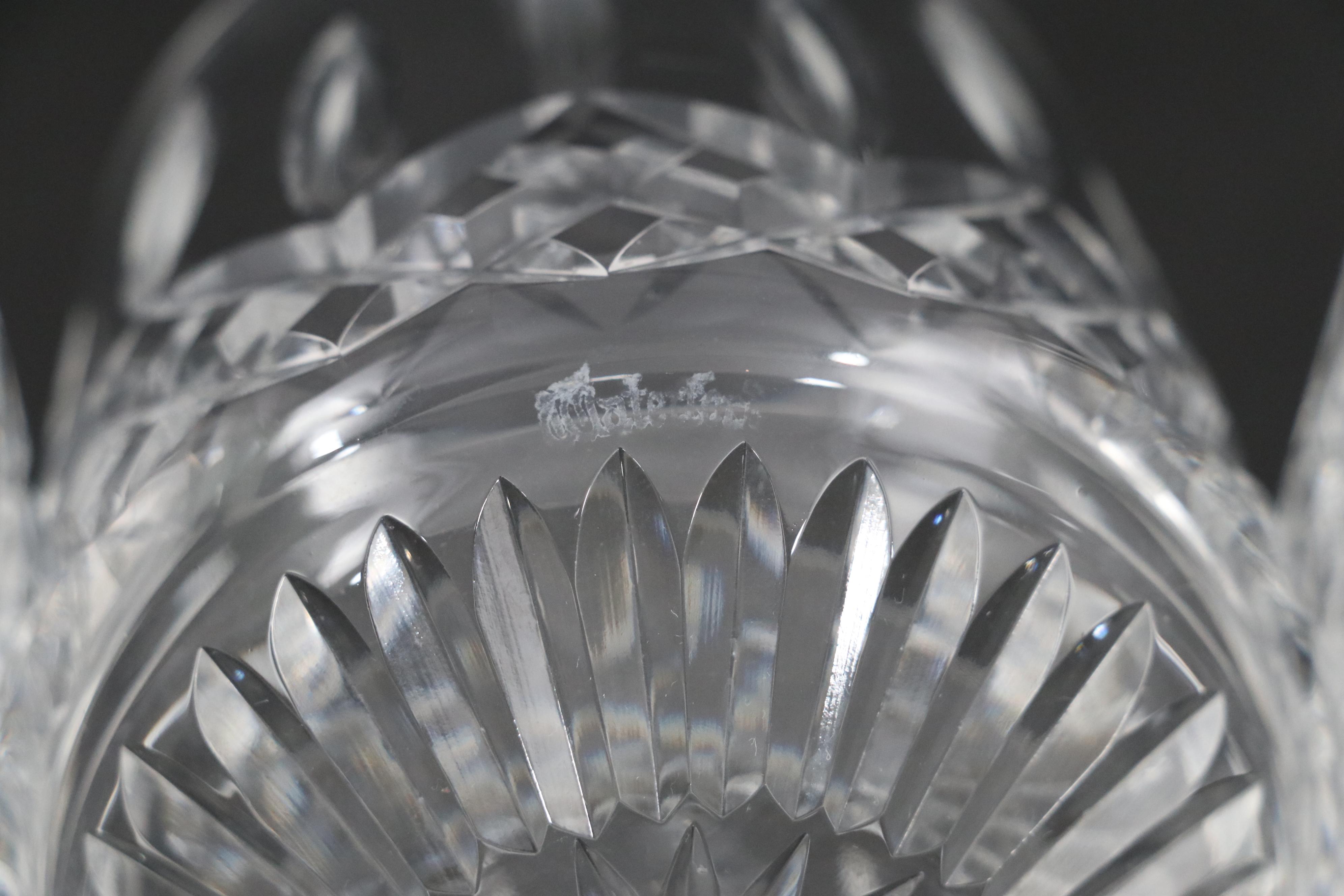 Waterford "Lismore" Crystal Old Fashioned, Roly Poly Glasses with Beer Glasses