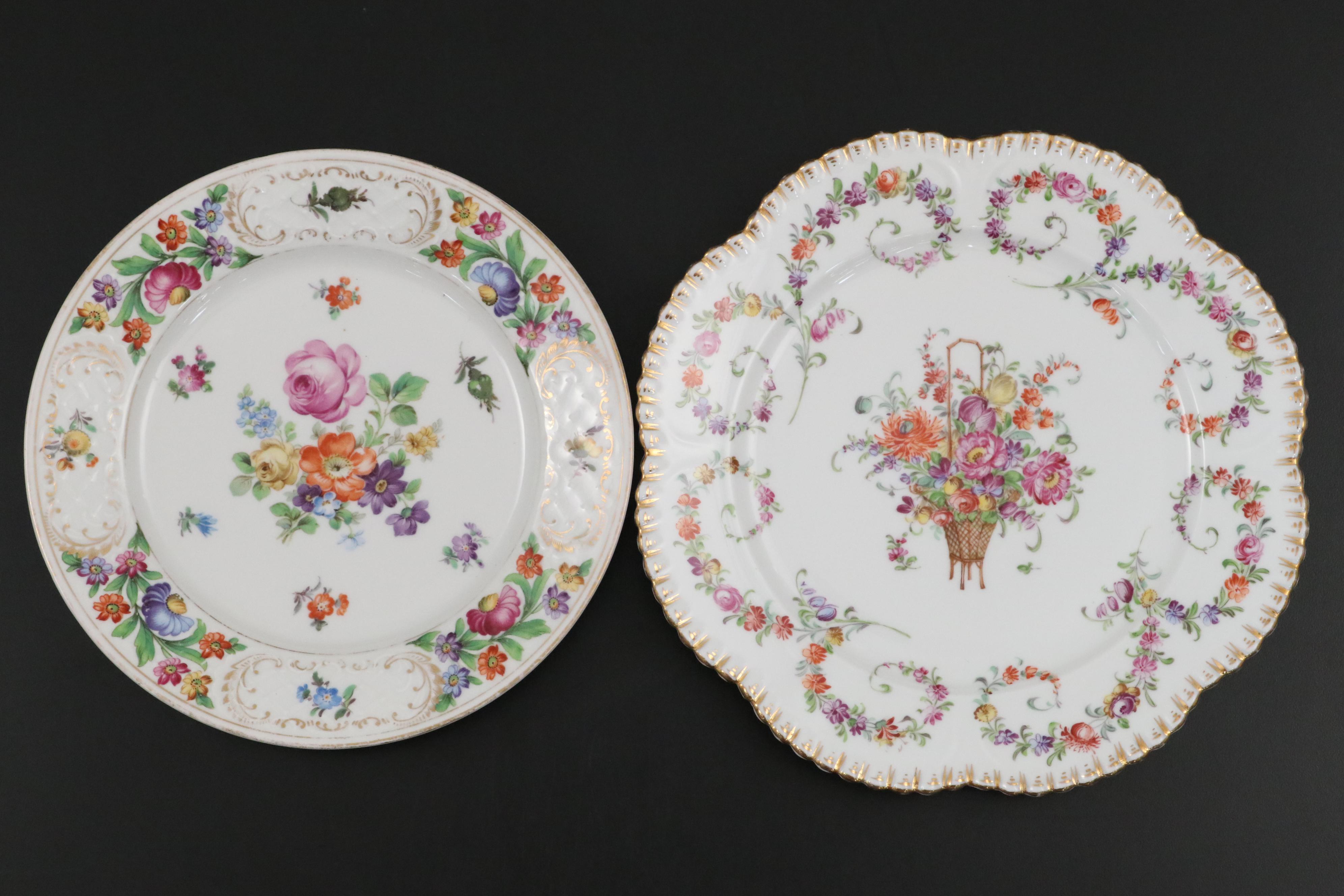 Franziska Hirsch with Schumann and Other Dresden Style Porcelain Tableware