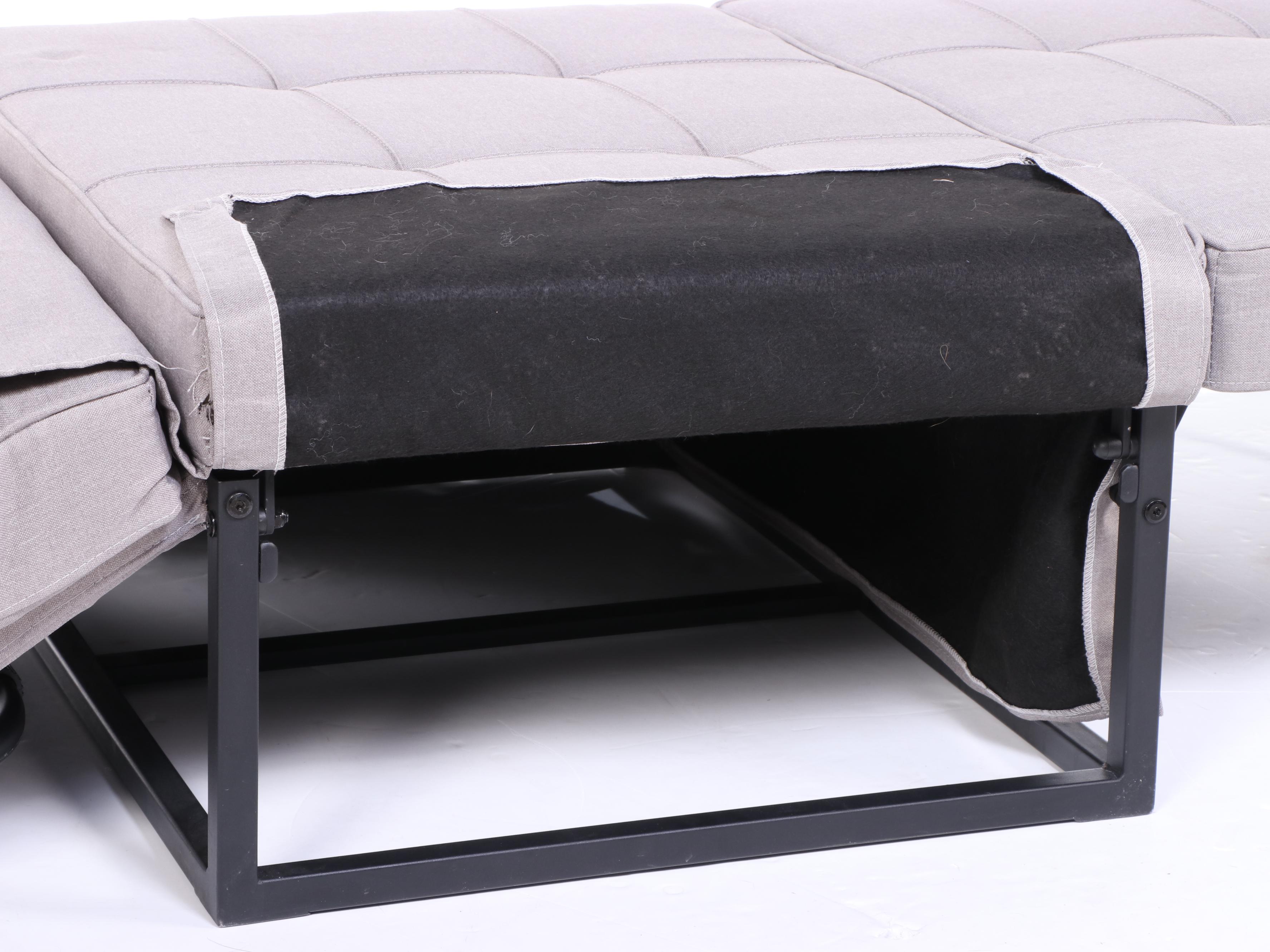 Contemporary Tufted Convertible Ottoman Lounge Chair