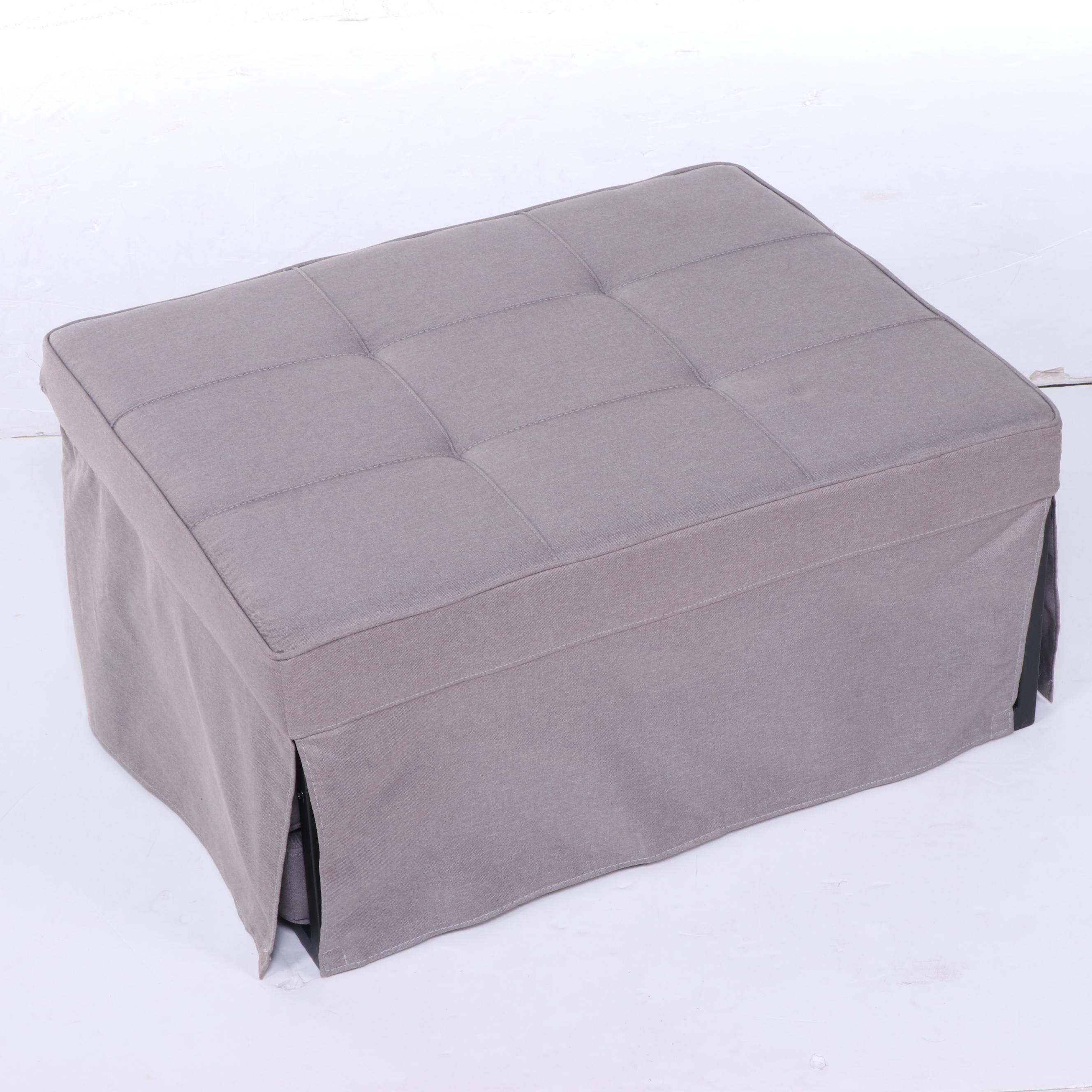 Contemporary Tufted Convertible Ottoman Lounge Chair