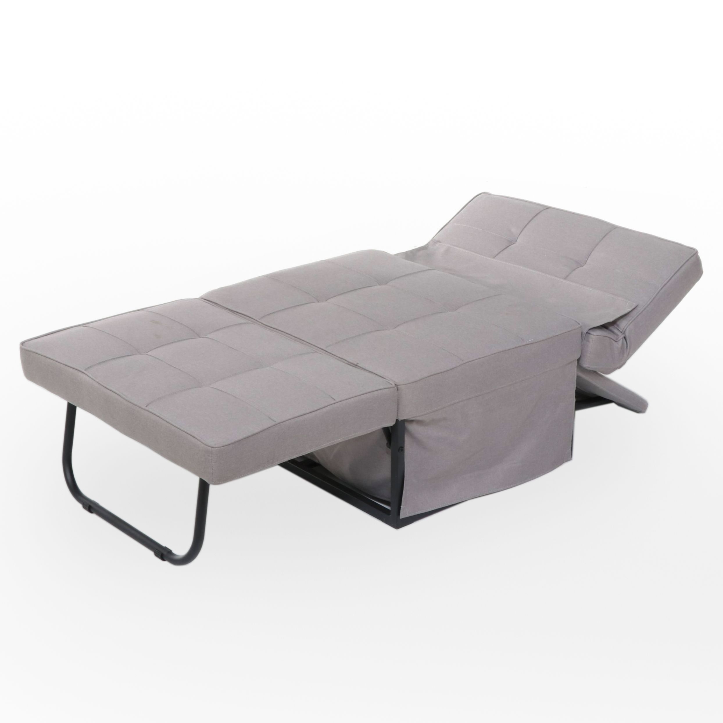 Contemporary Tufted Convertible Ottoman Lounge Chair