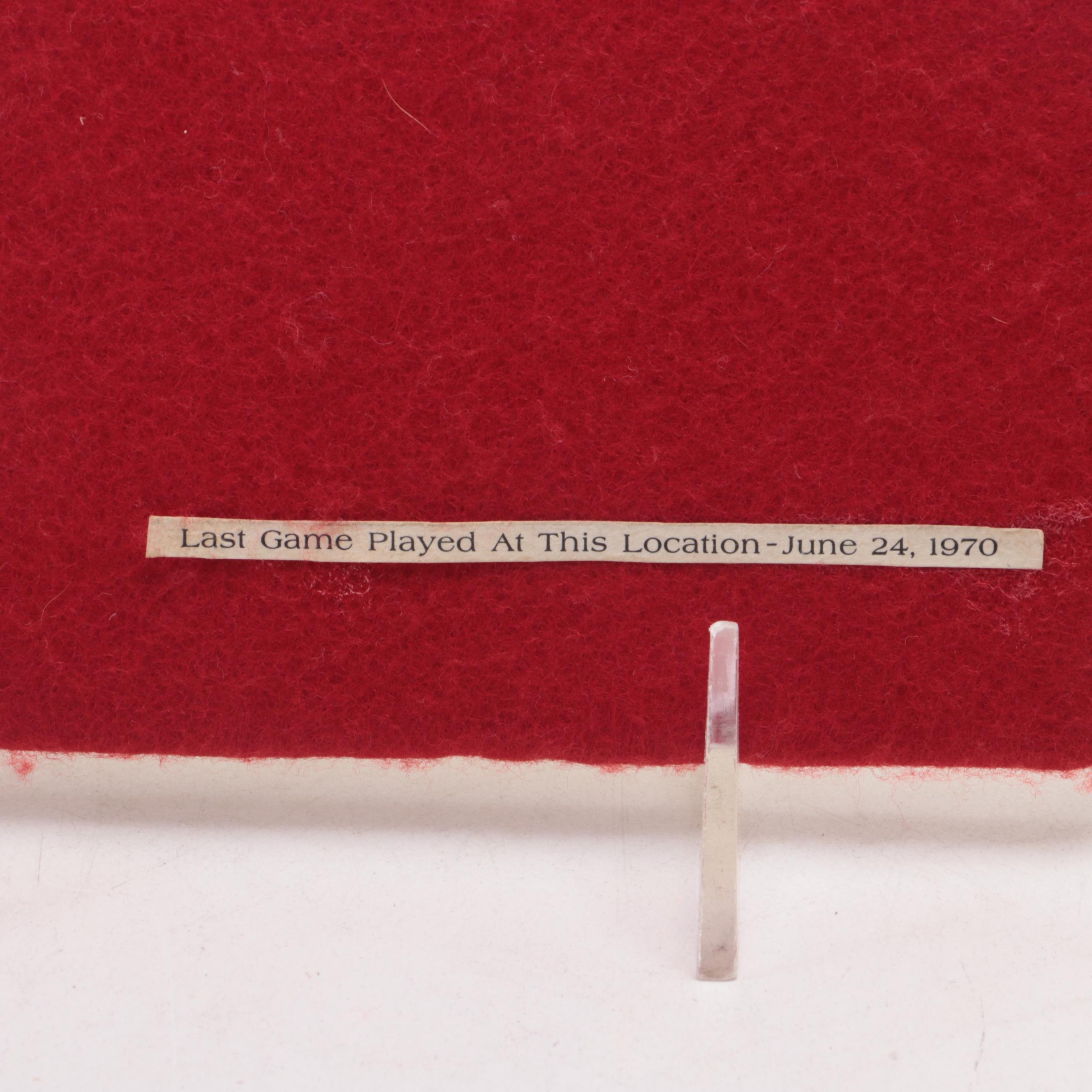 Crosley Field and Riverfront Stadium Lithograph Prints with Reds Plate