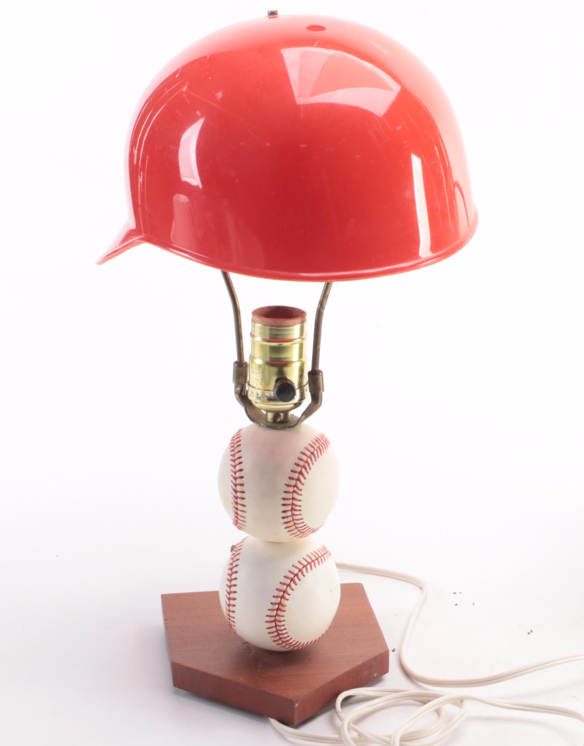 Cincinnati Reds Baseball Lamp with Media Guides, Helmets, and More