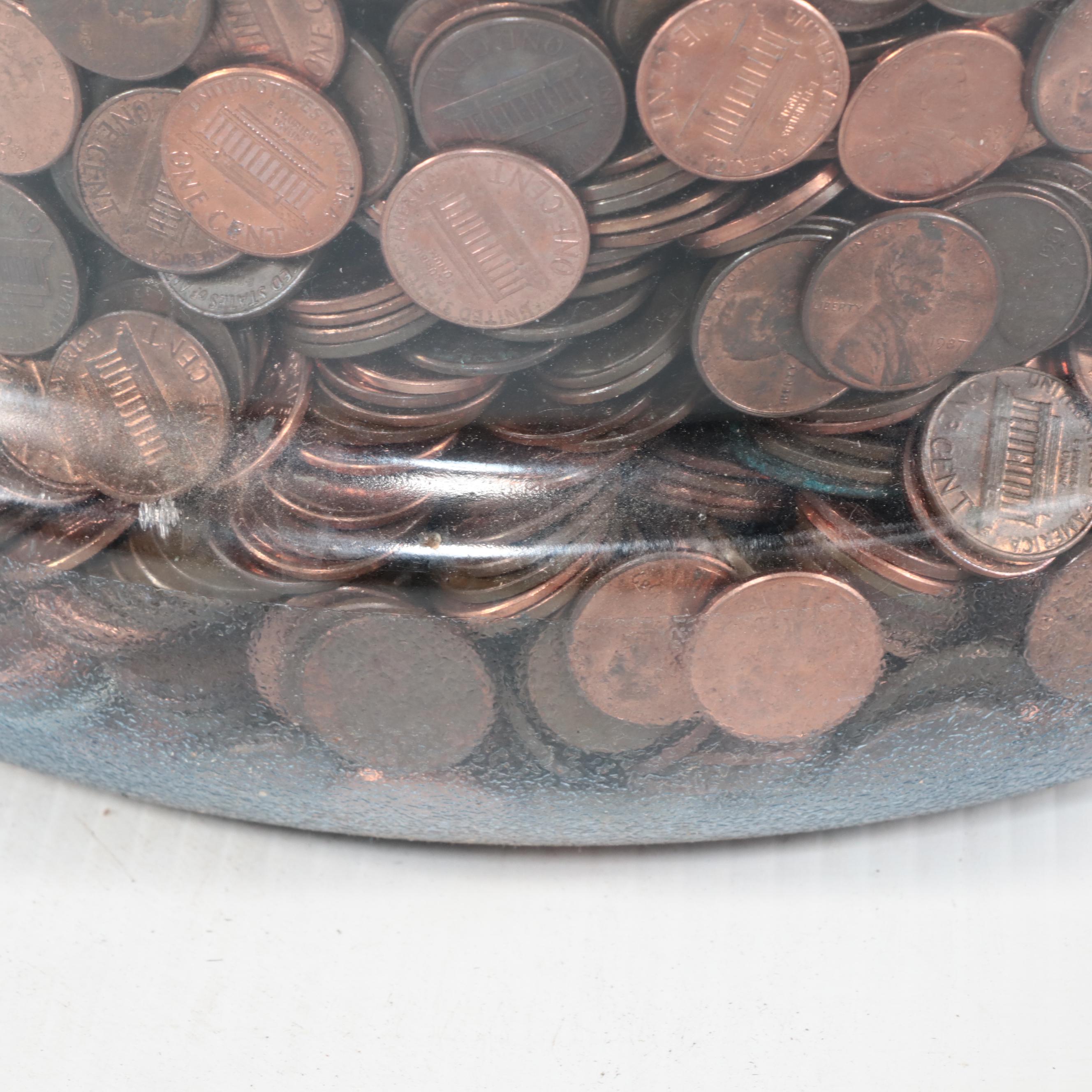Two Five Gallon Plastic Jugs of Mostly Lincoln Cents