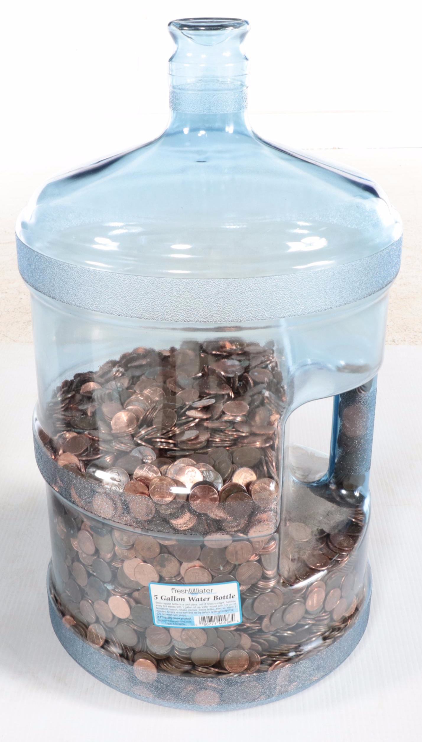 Two Five Gallon Plastic Jugs of Mostly Lincoln Cents