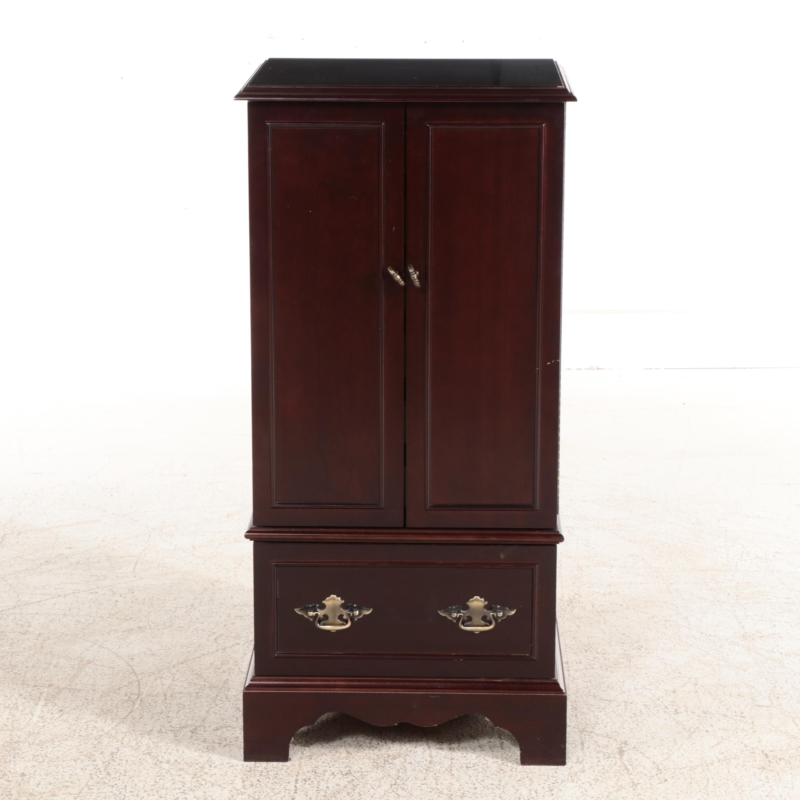 Chippendale Style Cherrywood Lingerie Chest Plus Bombay Co. Jewelry Armoire