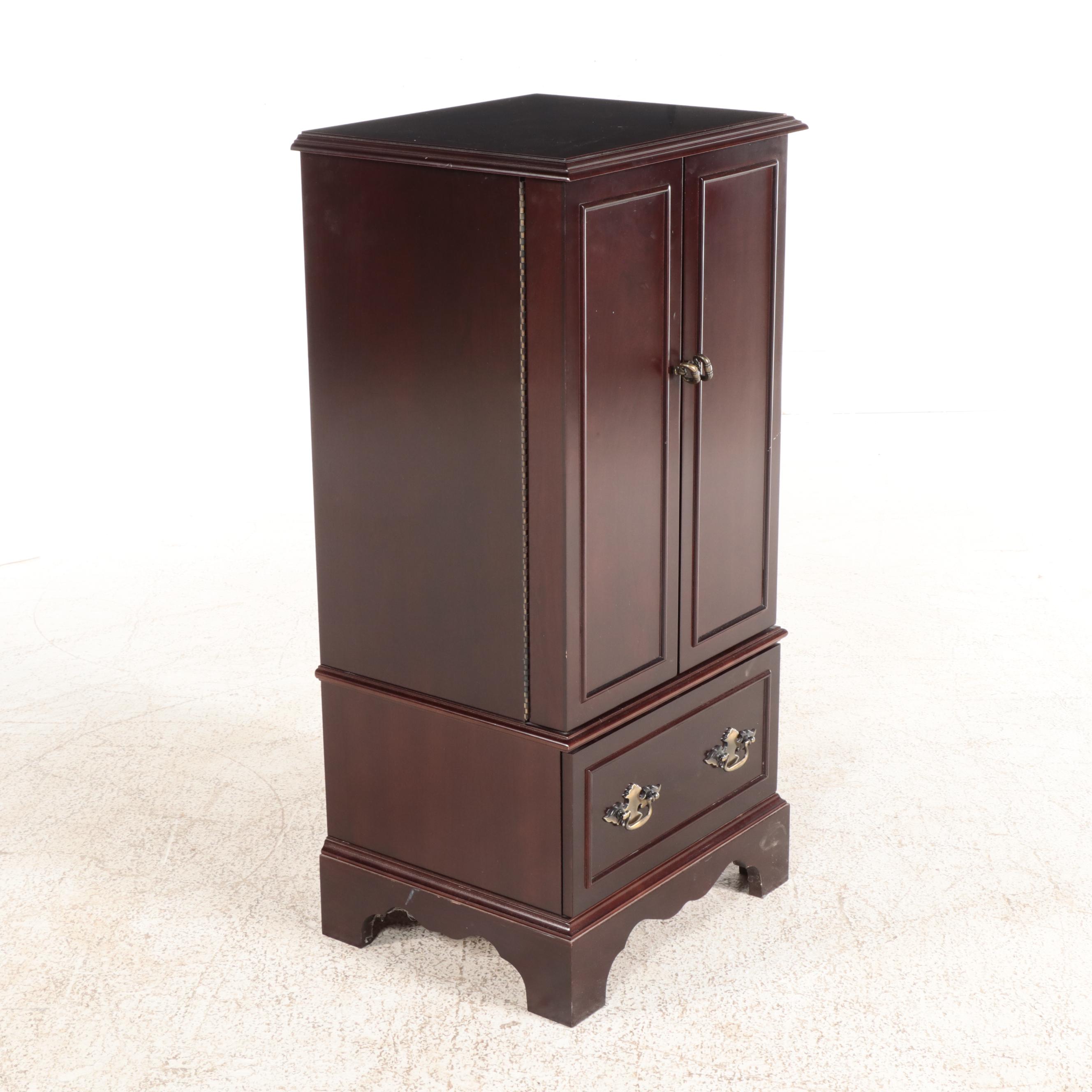 Chippendale Style Cherrywood Lingerie Chest Plus Bombay Co. Jewelry Armoire