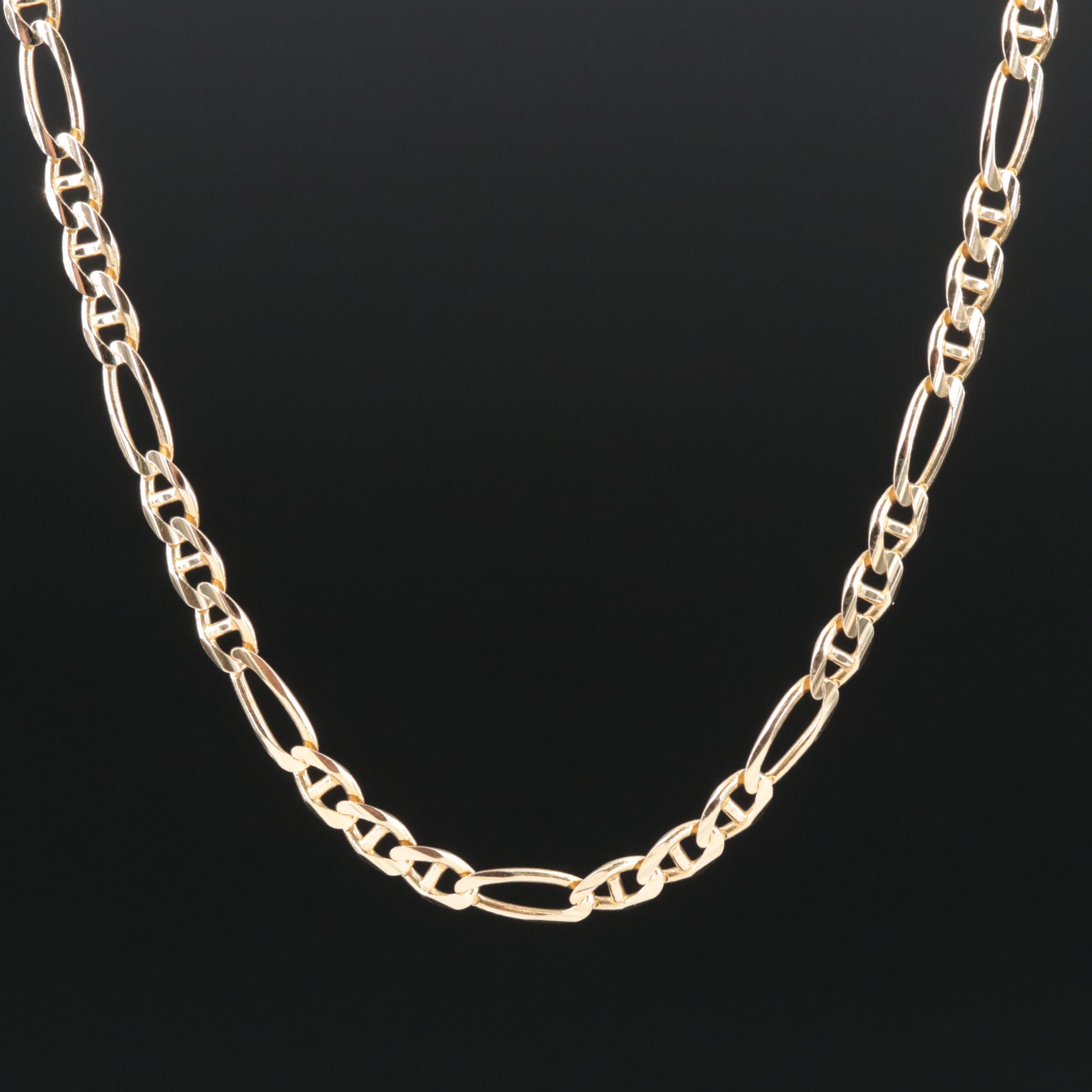 14K Figaro Chain Necklace