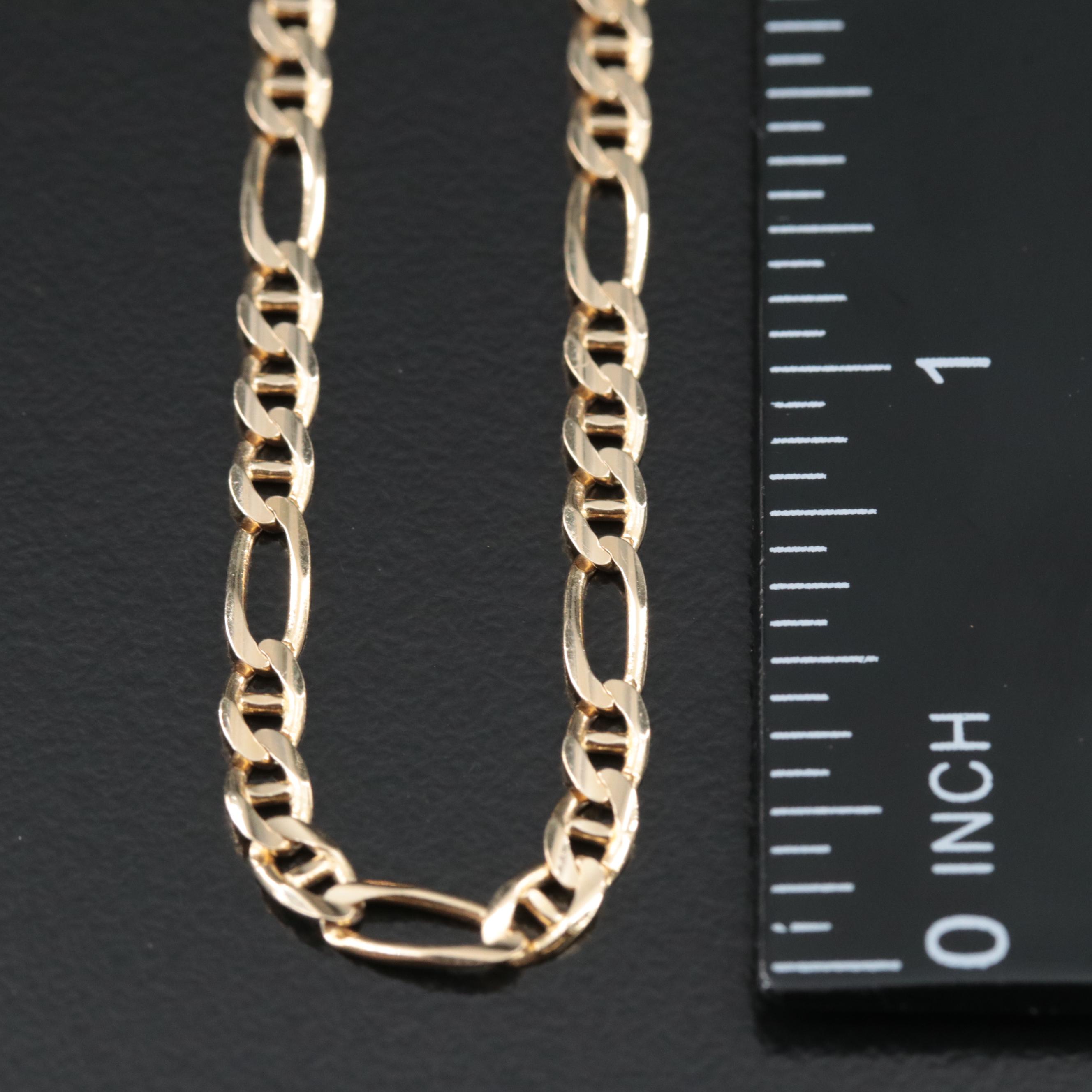 14K Figaro Chain Necklace