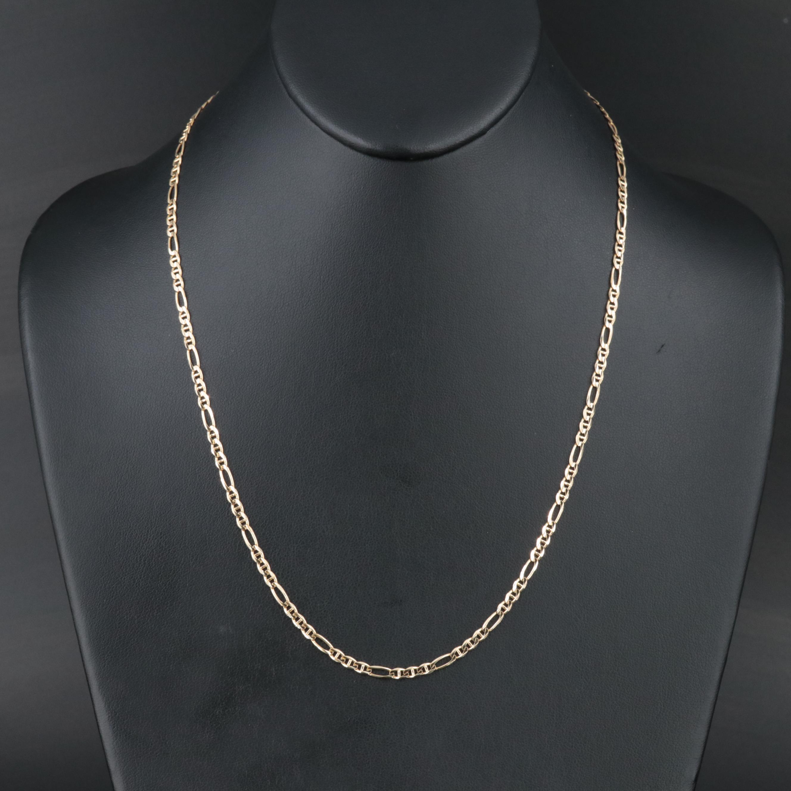 14K Figaro Chain Necklace