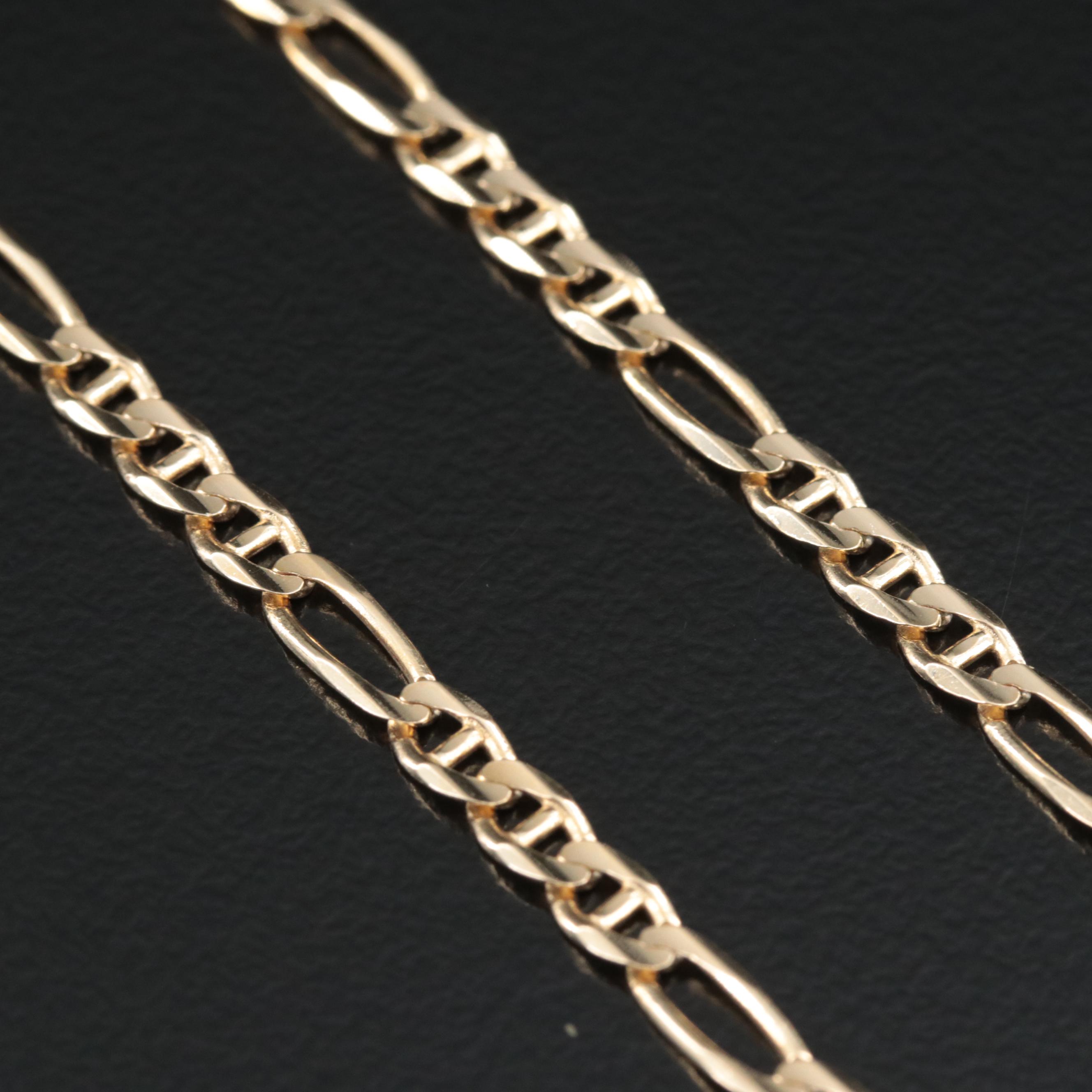 14K Figaro Chain Necklace