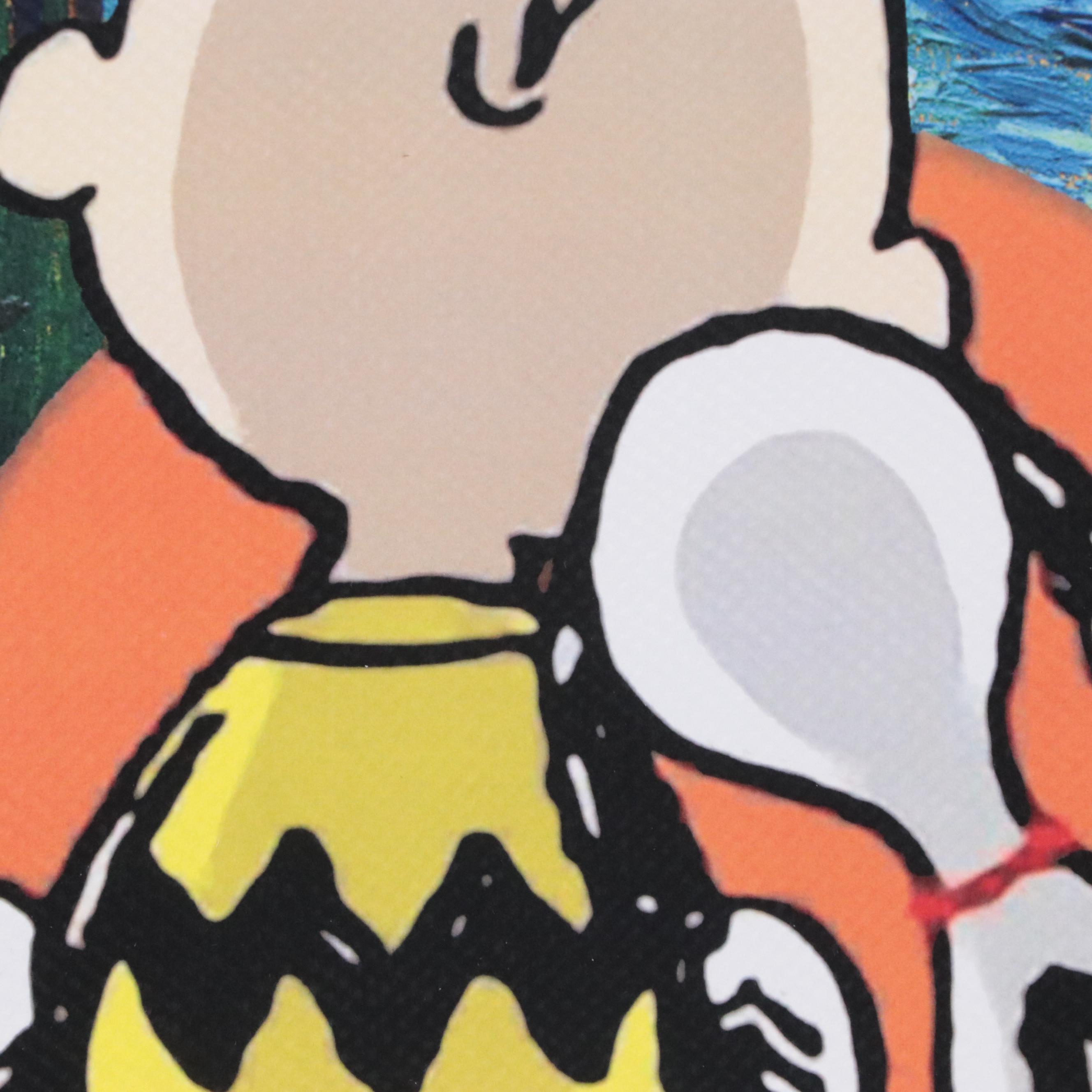 Death NYC Pop Art Graphic Print of Charlie Brown x Van Gogh, 2023