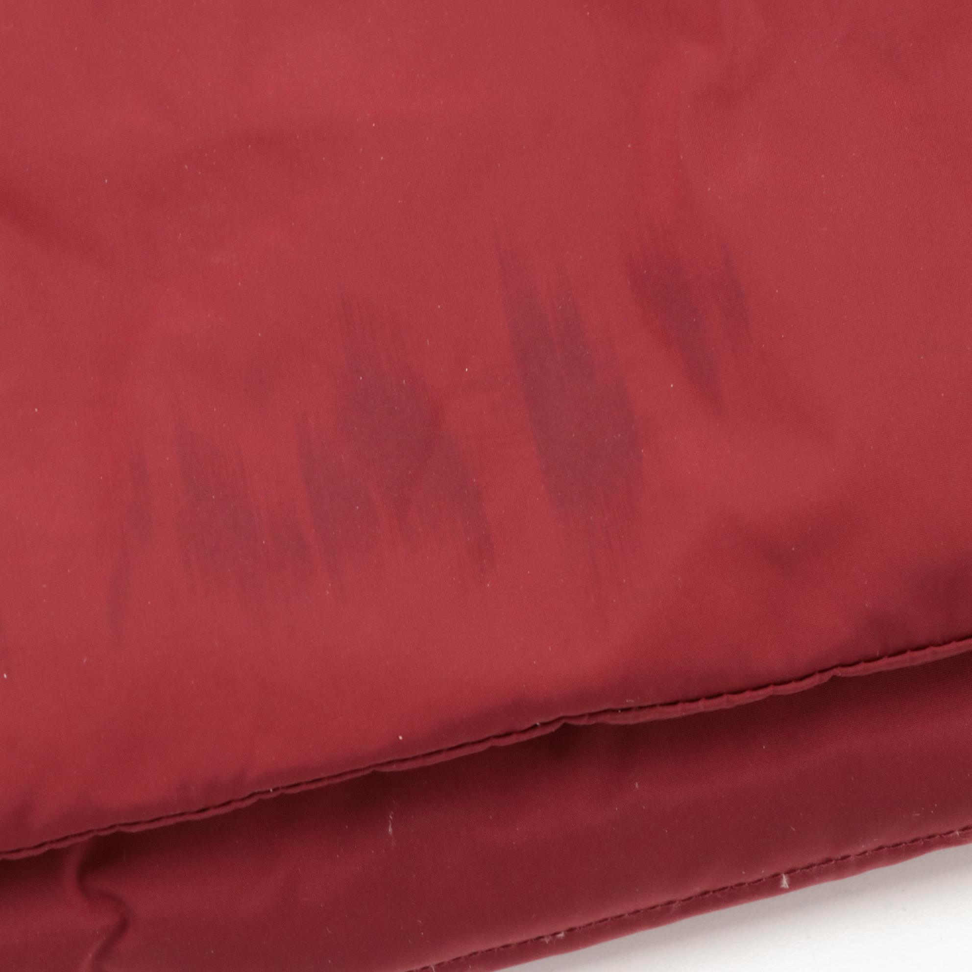 Prada Linea Rossa Down Puffer Scarf in Red Nylon
