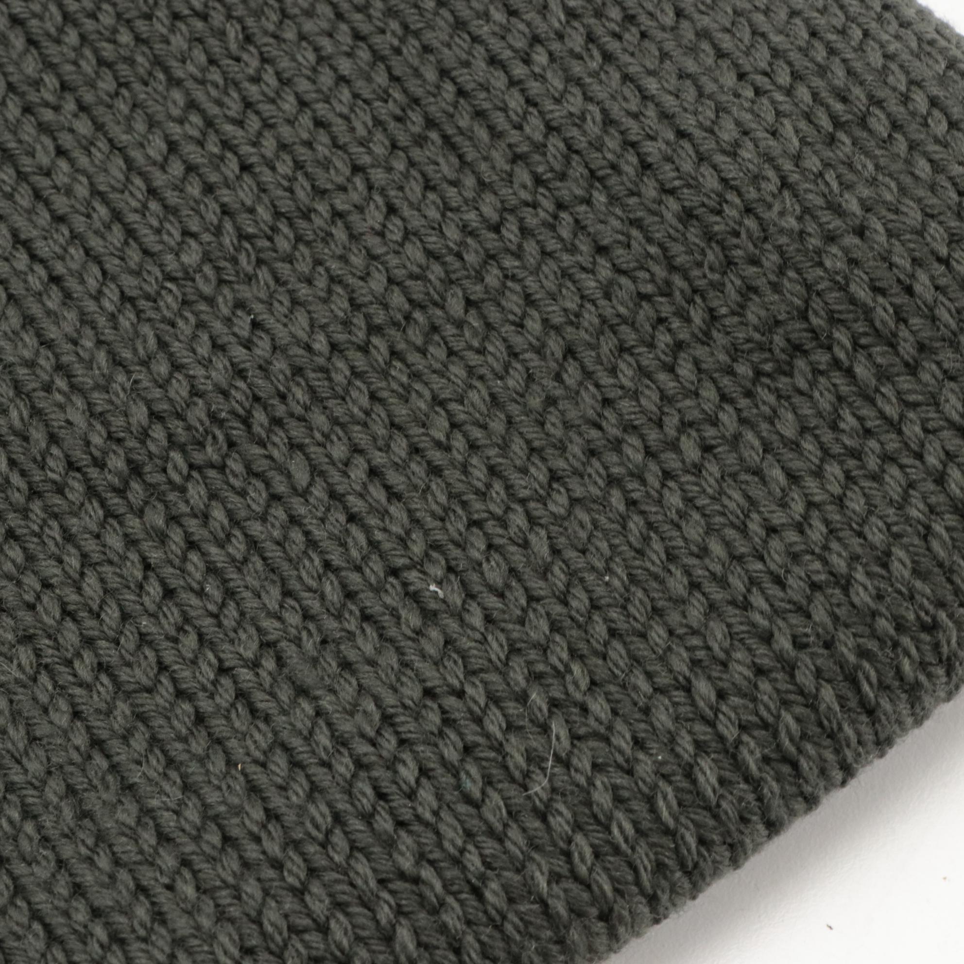 Prada Reversible Knit Scarf in Green Wool and Polyamide