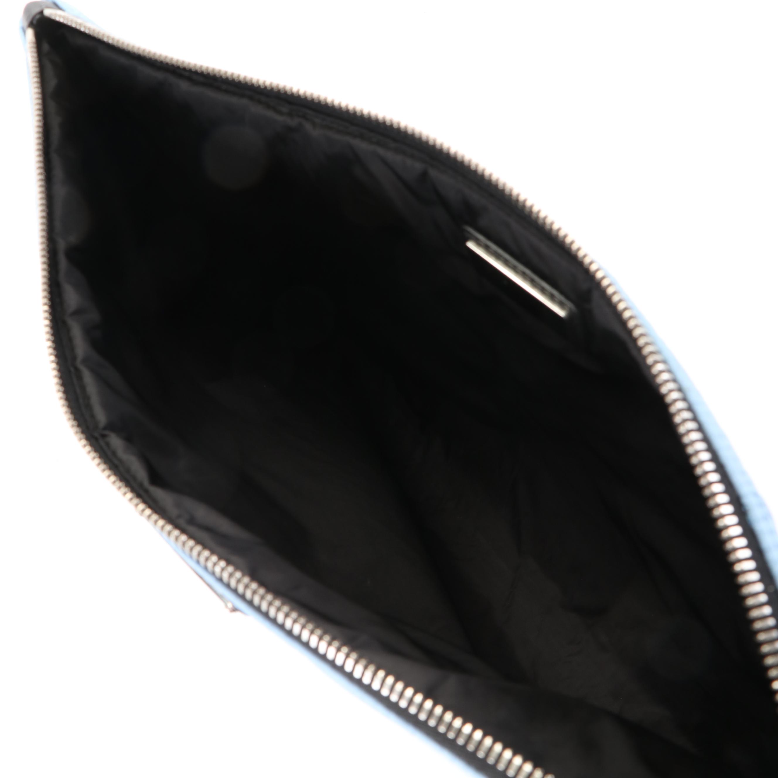 Prada Documents/Laptop Case in Celeste Blue Tessuto Nylon