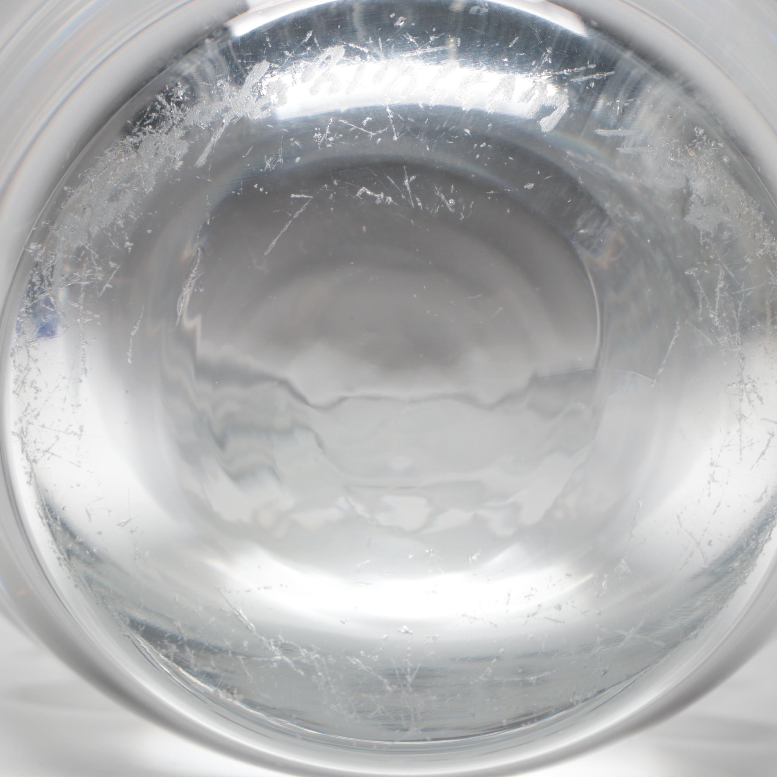 Wheel Etched Glass Vase with Silver Overlay Cobalt Glass Perfume Bottle