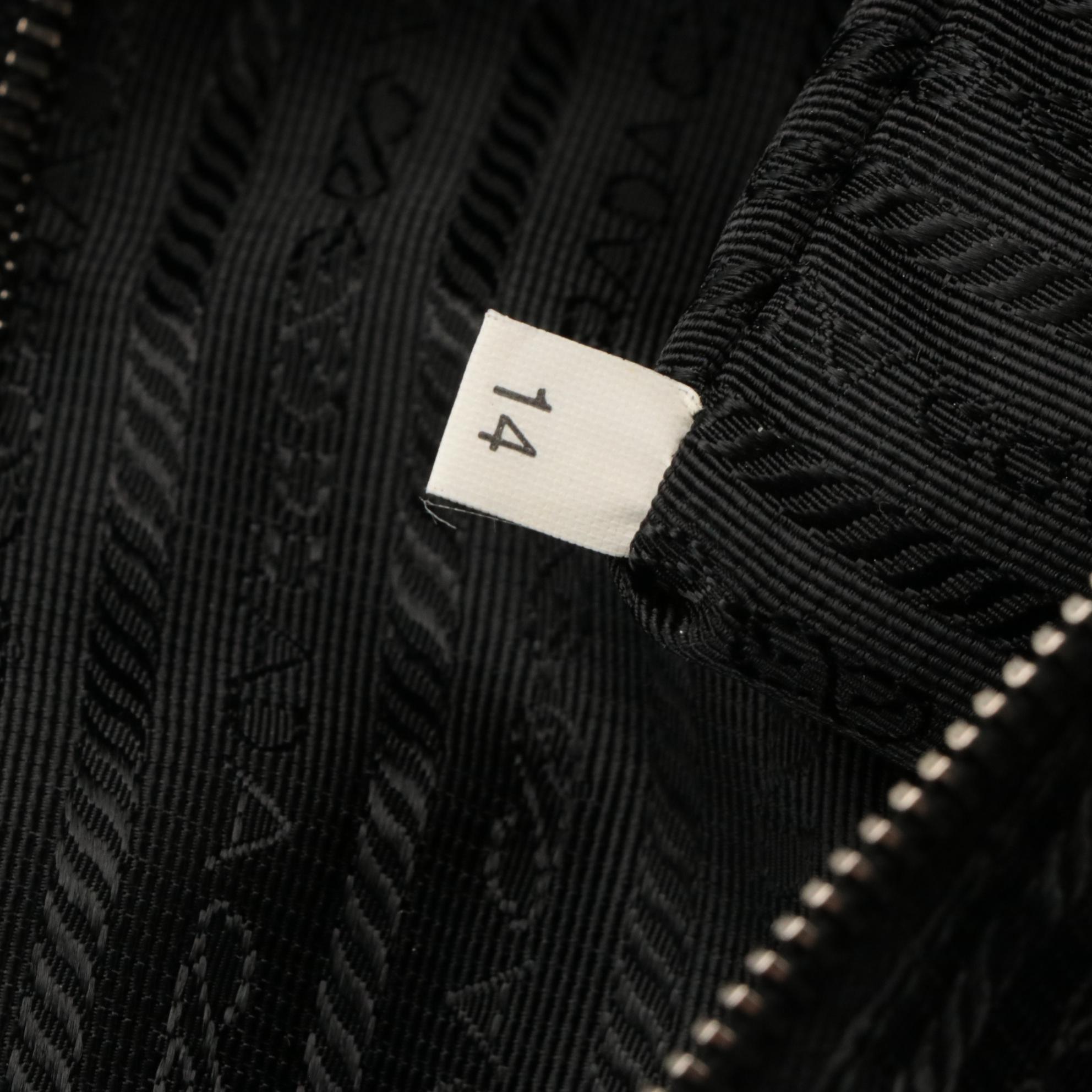 Prada Top Handle Tote in Black Tessuto Gauffré Nylon and Nappa Leather
