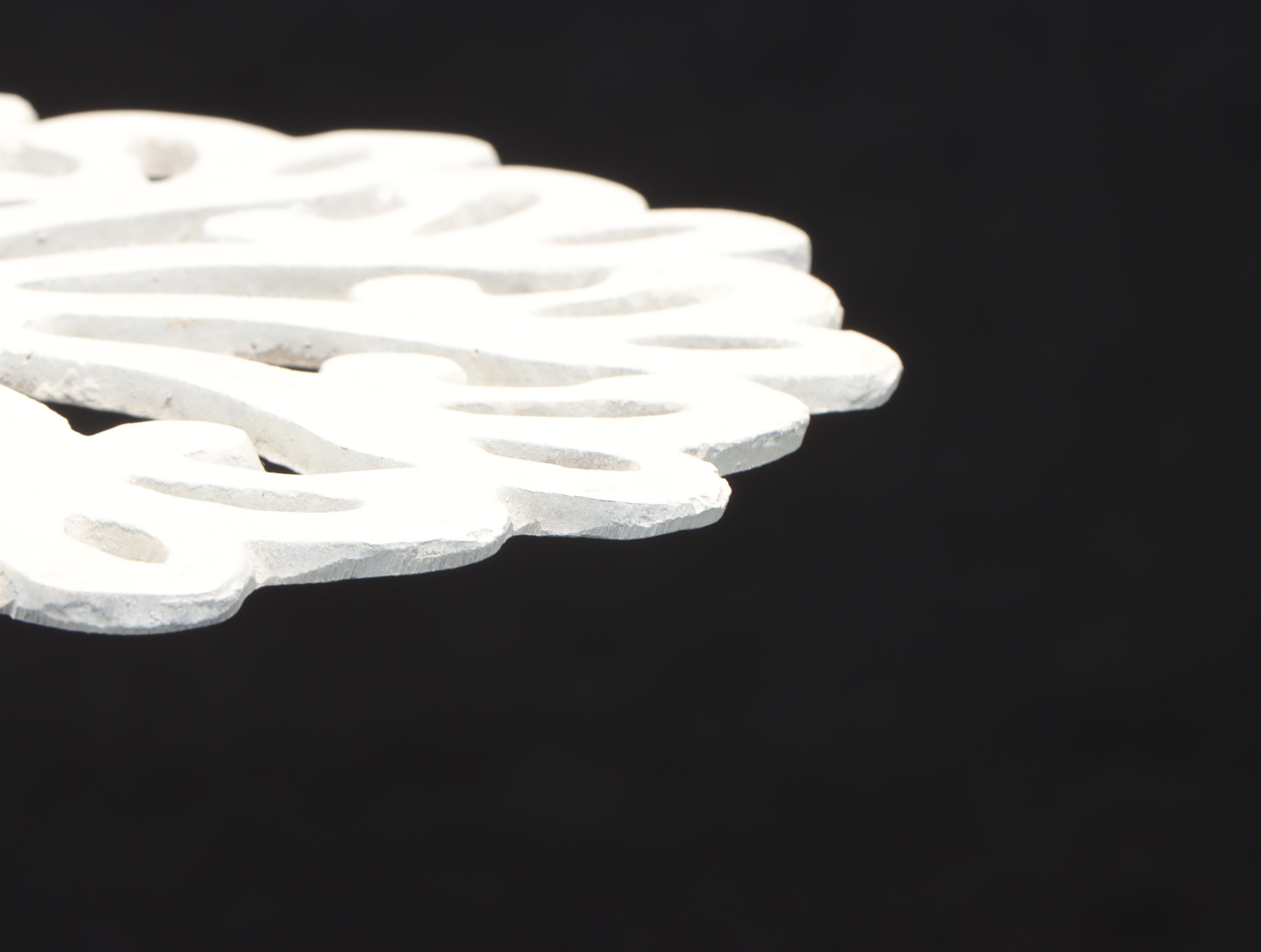 Floral Motif Enameled Metal Plant Stand