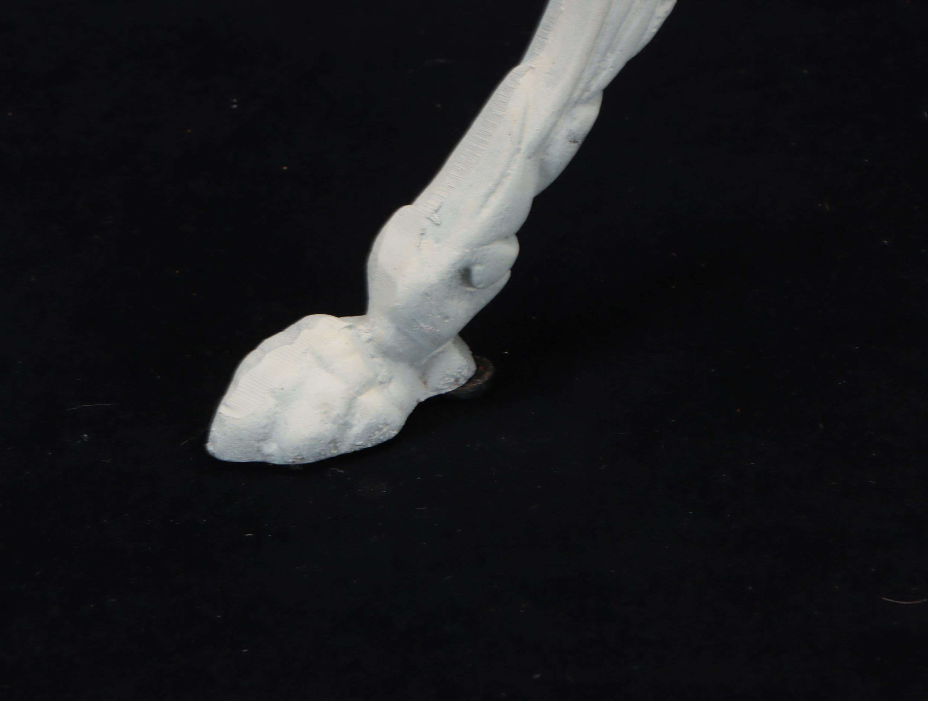 Floral Motif Enameled Metal Plant Stand