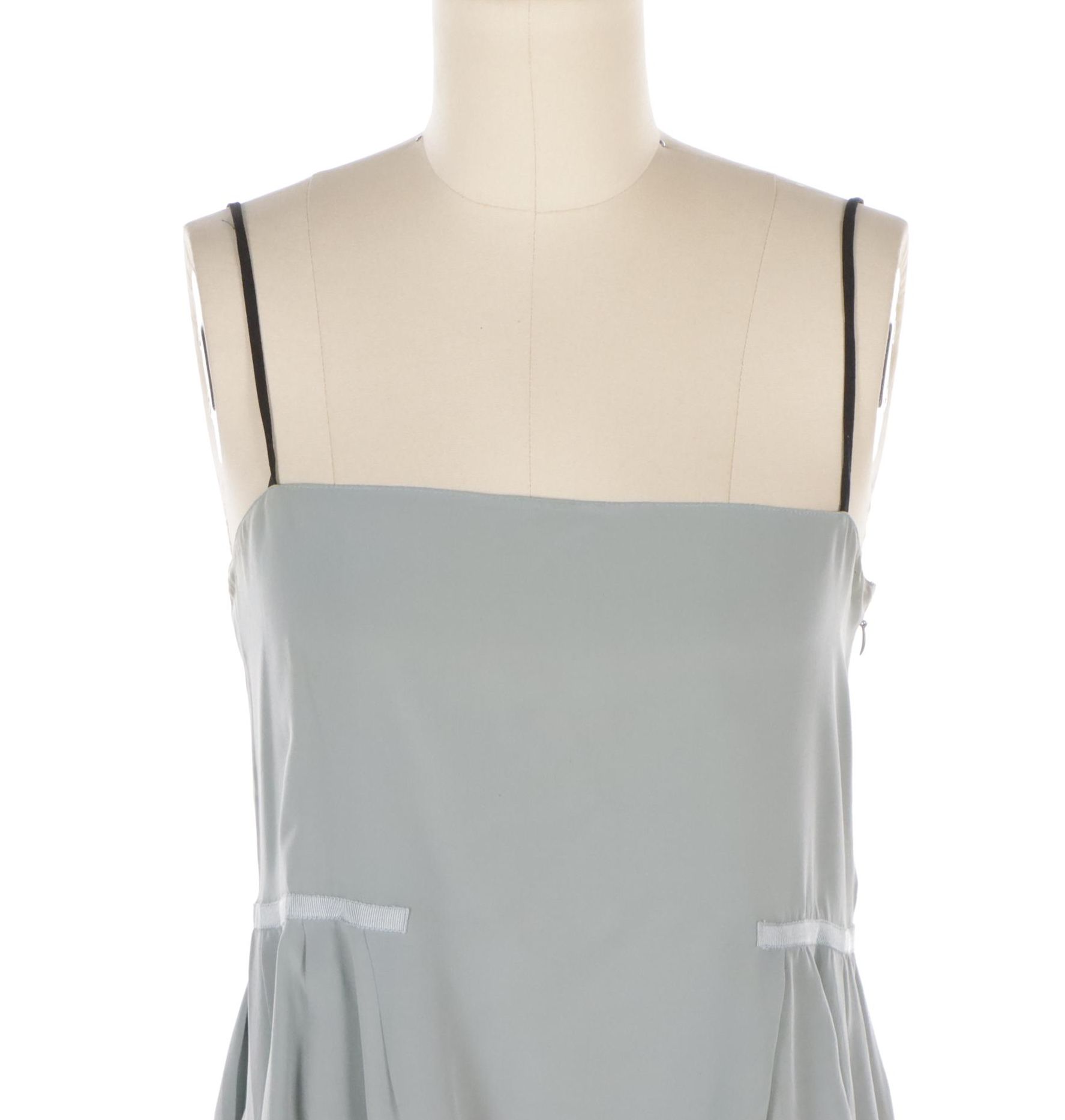 Prada Spaghetti Strap Mini Dress in Colorblock Silk