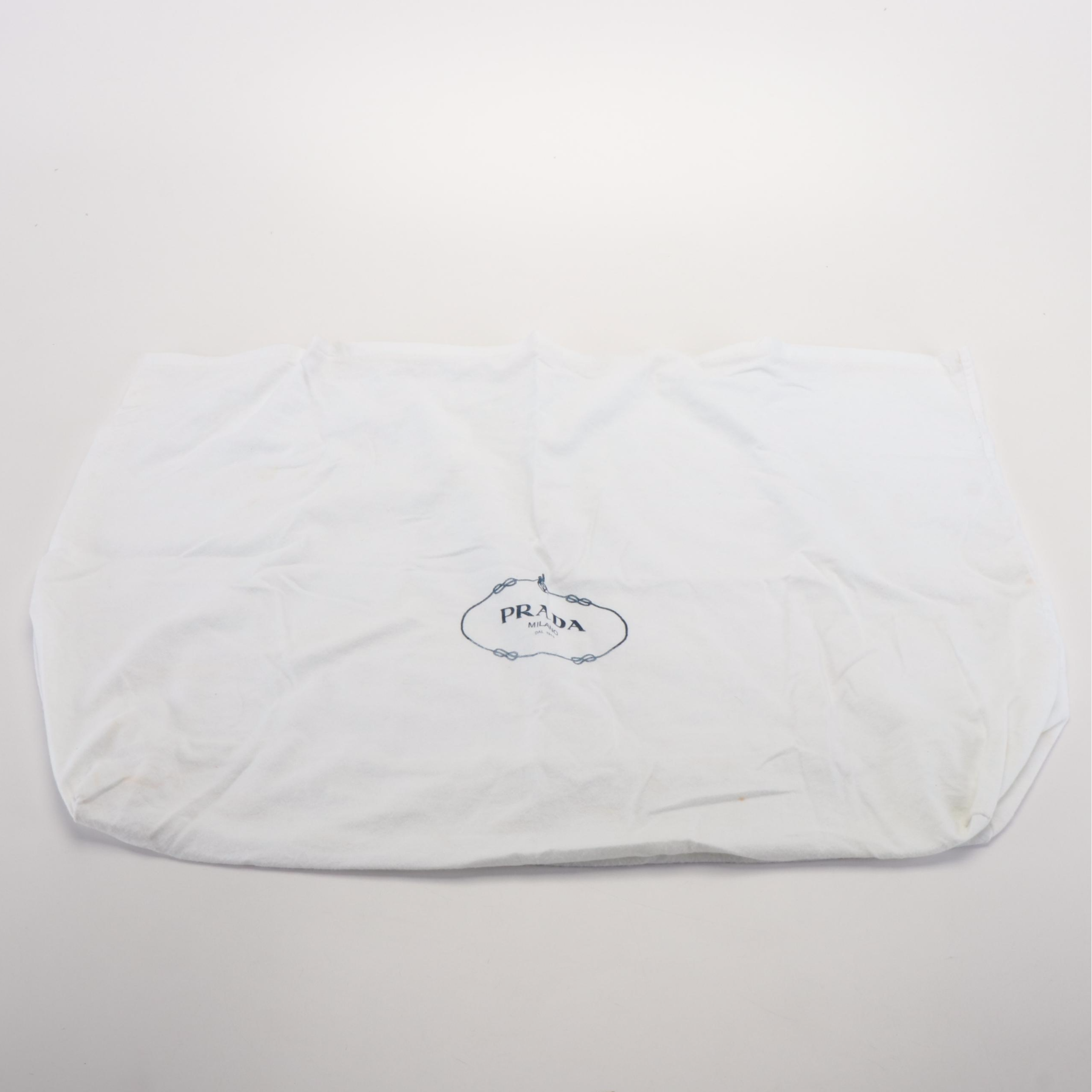 Prada Weekender Duffle Bag in Black Tessuto Nylon and Saffiano Leather