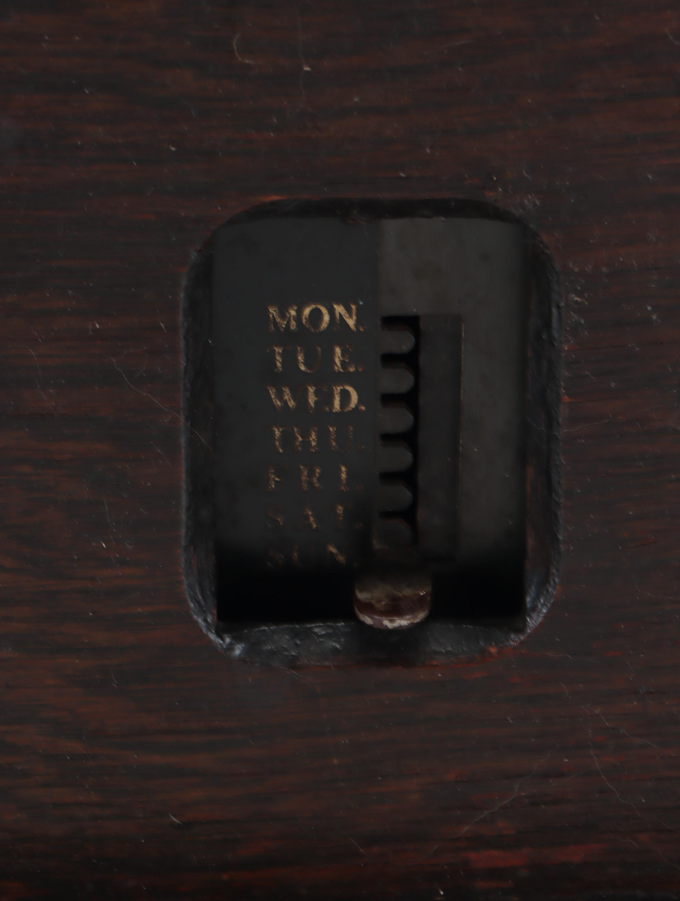 Cincinnati Time Recording Co. Wooden Clock, Early 20th Century