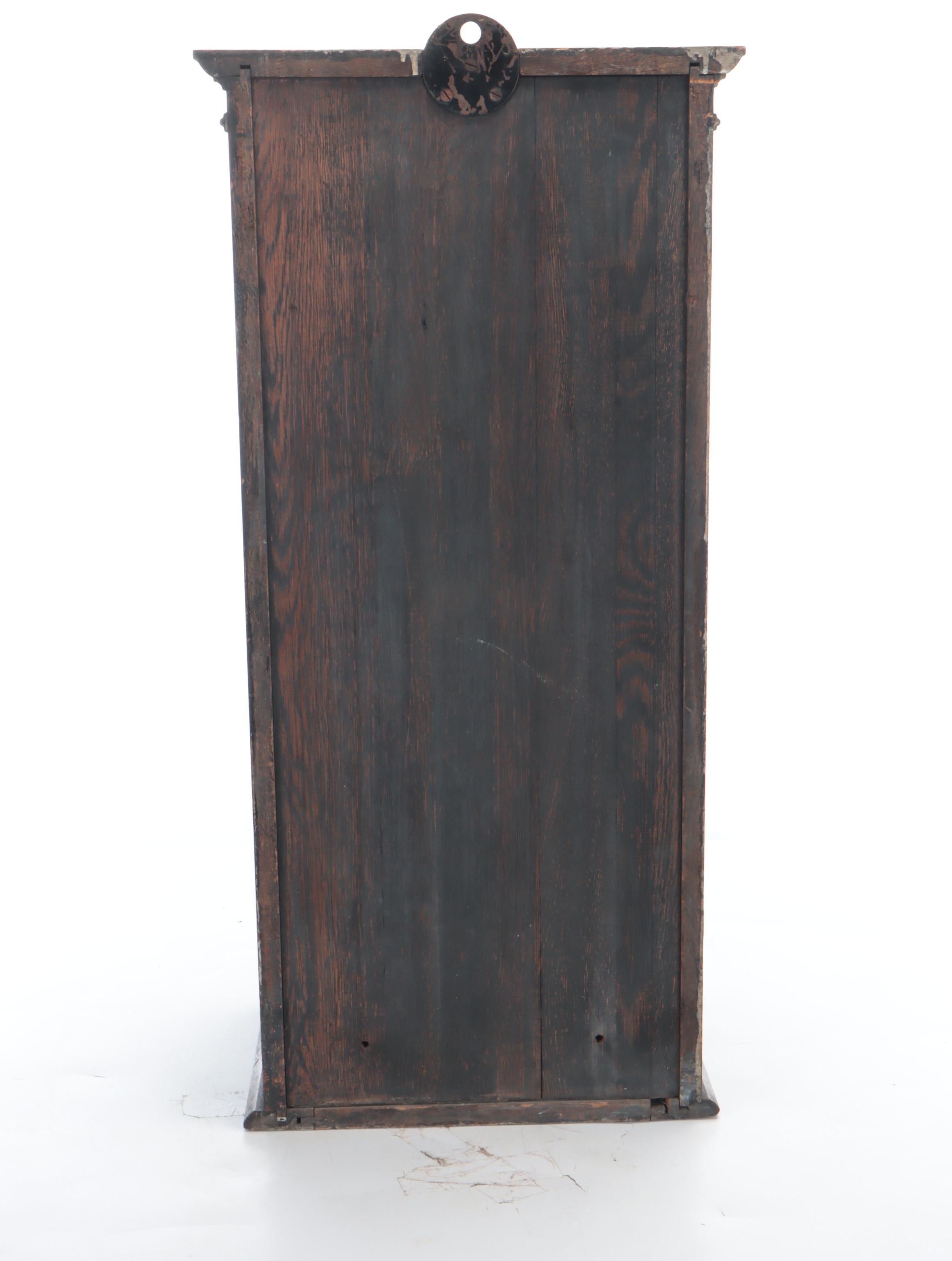 Cincinnati Time Recording Co. Wooden Clock, Early 20th Century