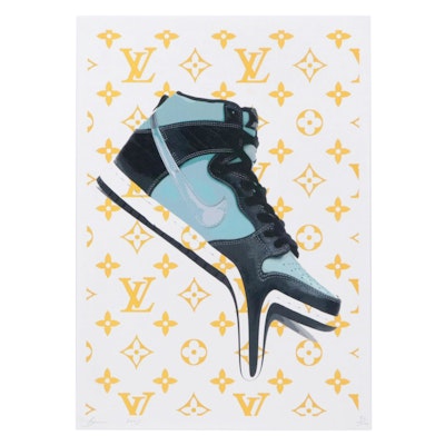 Death NYC Pop Art Digital Print Featuring Air Jordan x Louis Vuitton, 2023