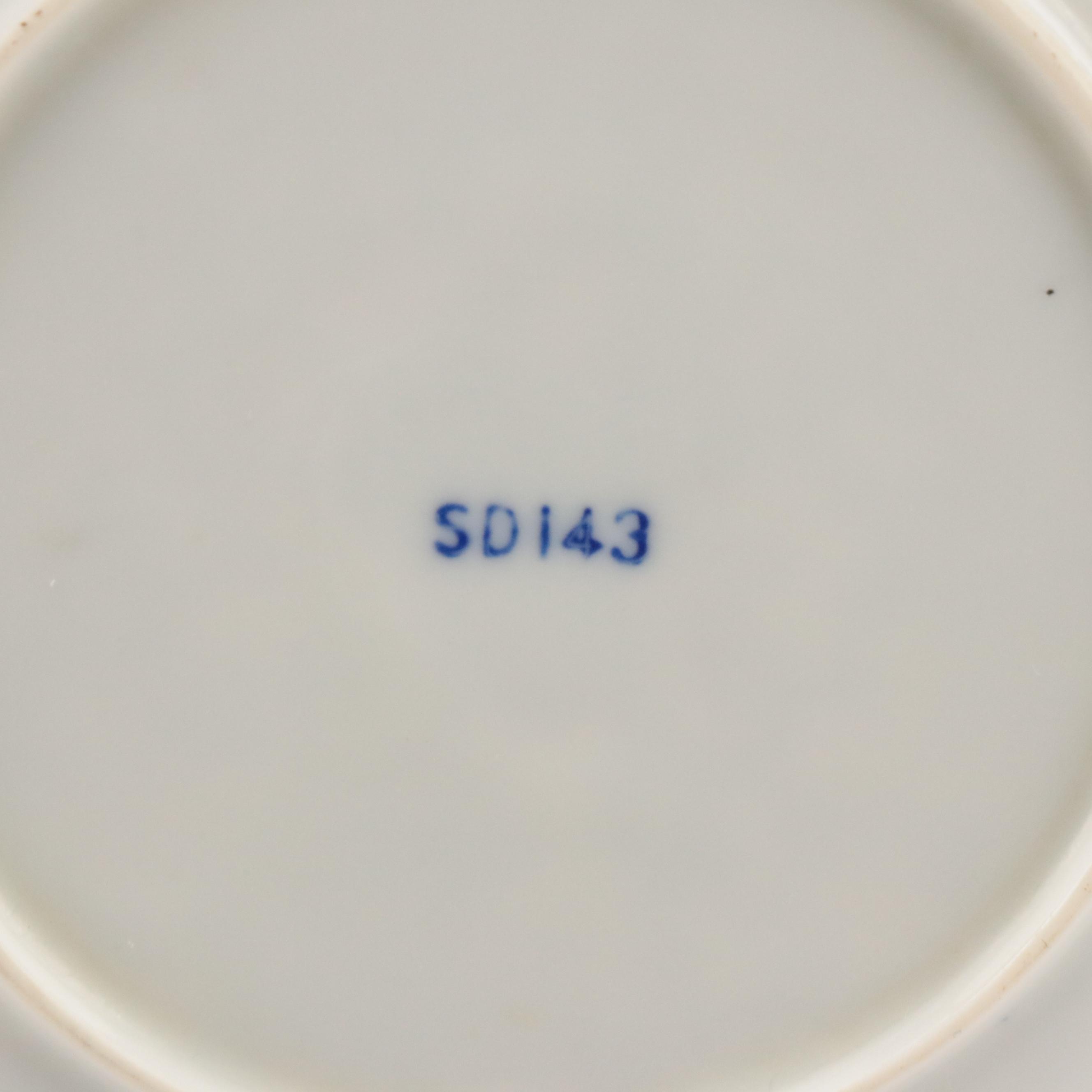 Japanese Post-War Blue and White Porcelain Plates, Mid-20th Century