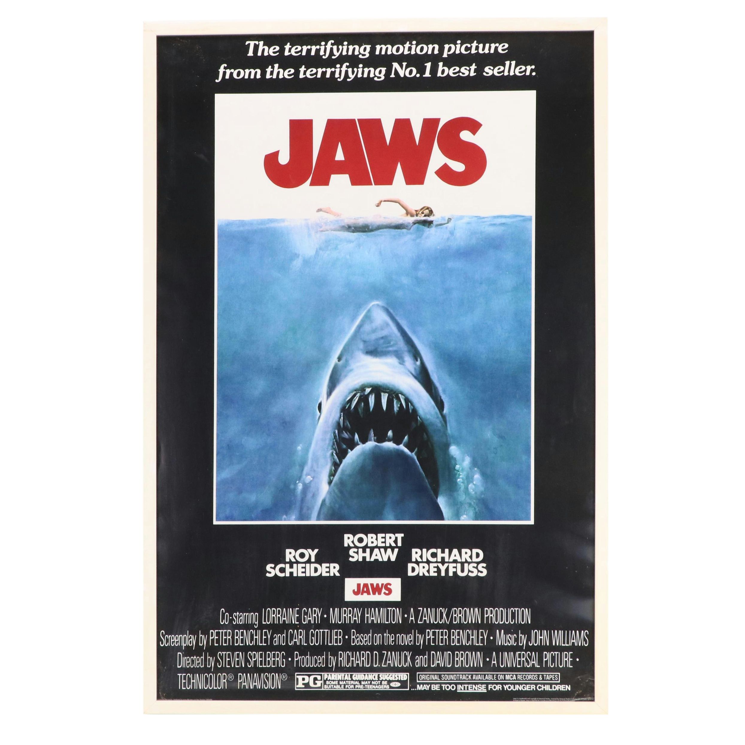 "Jaws" Offset Lithograph Movie Poster