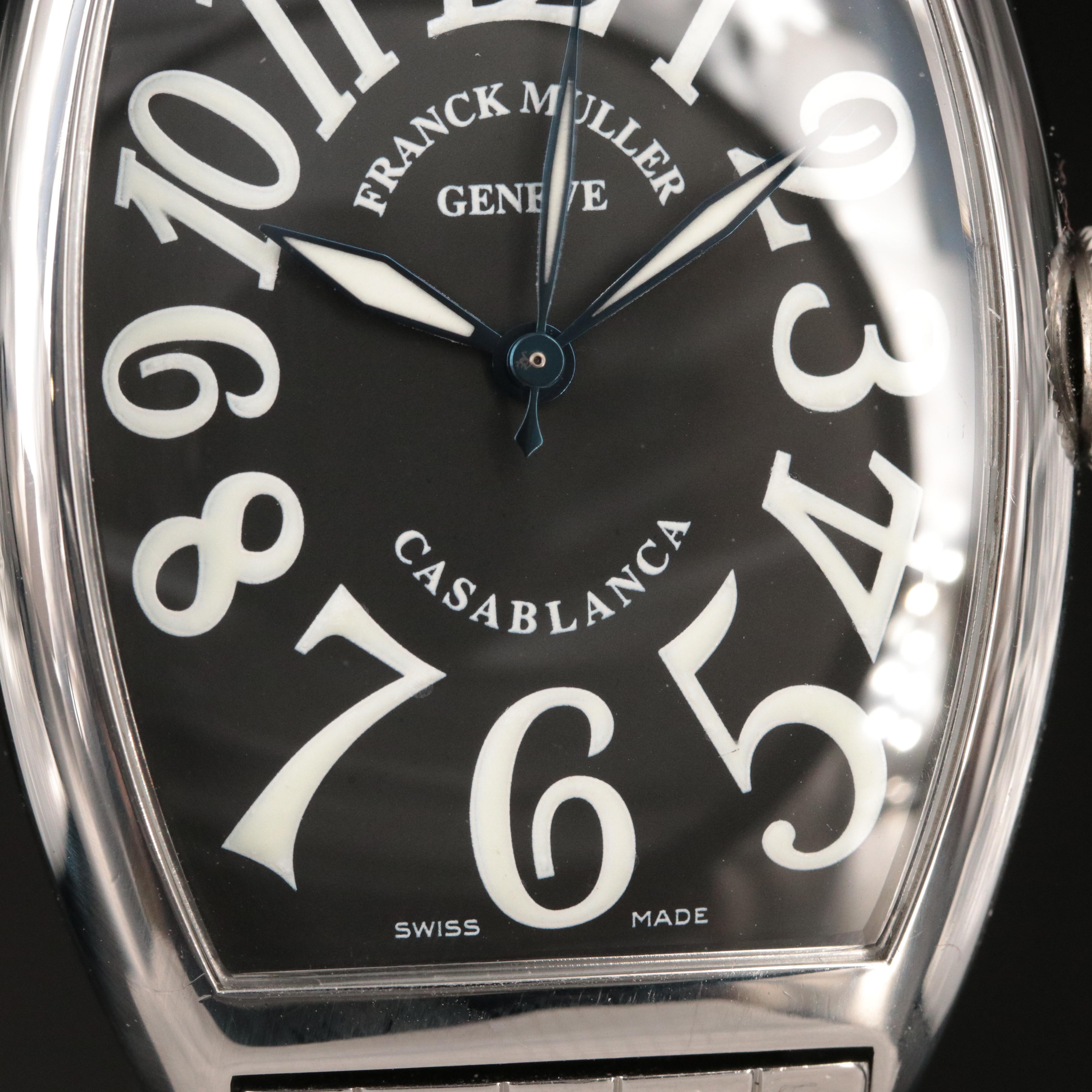 Franck Muller Casablanca Large Black Steel Automatic Watch