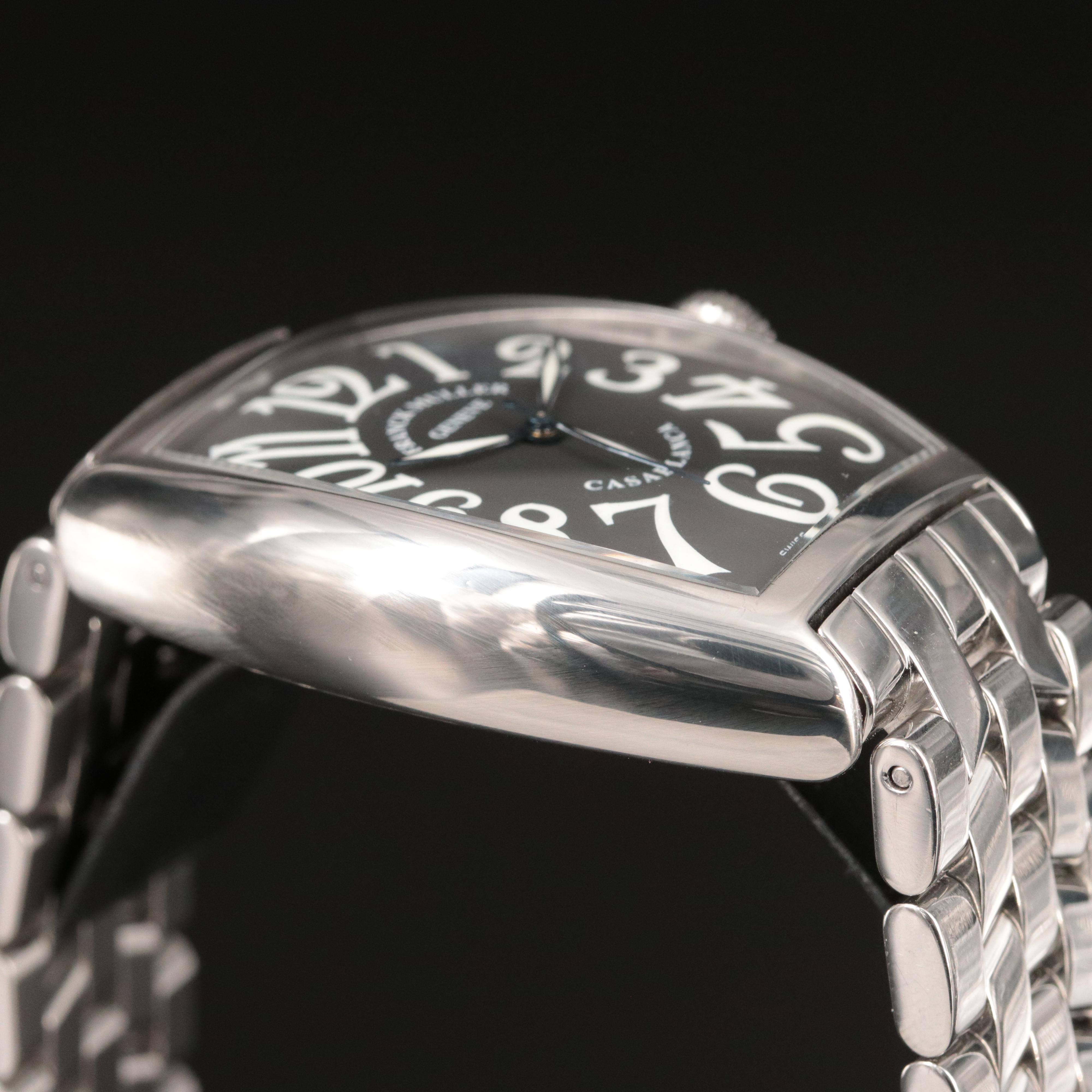 Franck Muller Casablanca Large Black Steel Automatic Watch