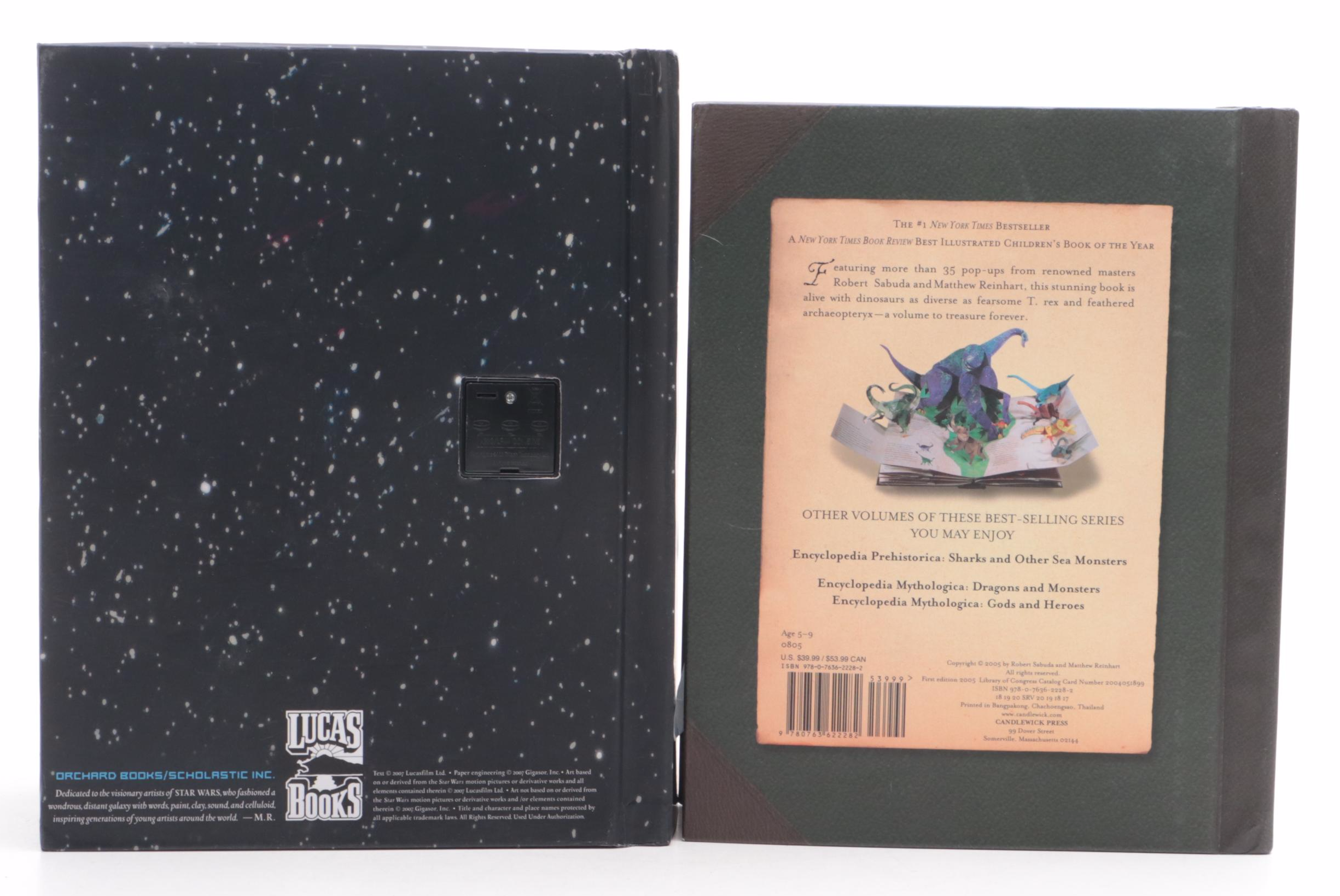 "Star Wars" and "Encyclopedia Prehistorica: Dinosaurs" Pop-Up Books