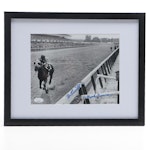 Ron Turcotte Riding Secretariat Signed Giclée in Matted Frame