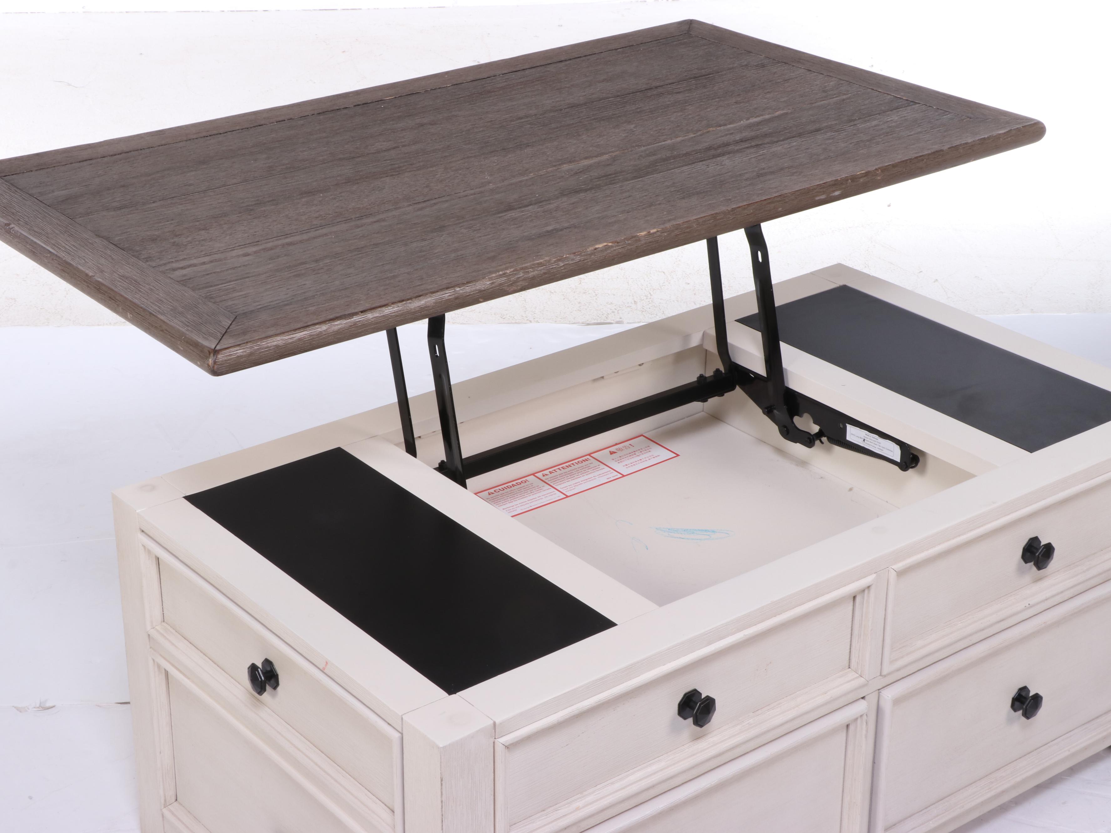 Ashley Furniture "Bolanburg" Farmhouse Style Lift-Top Coffee Table