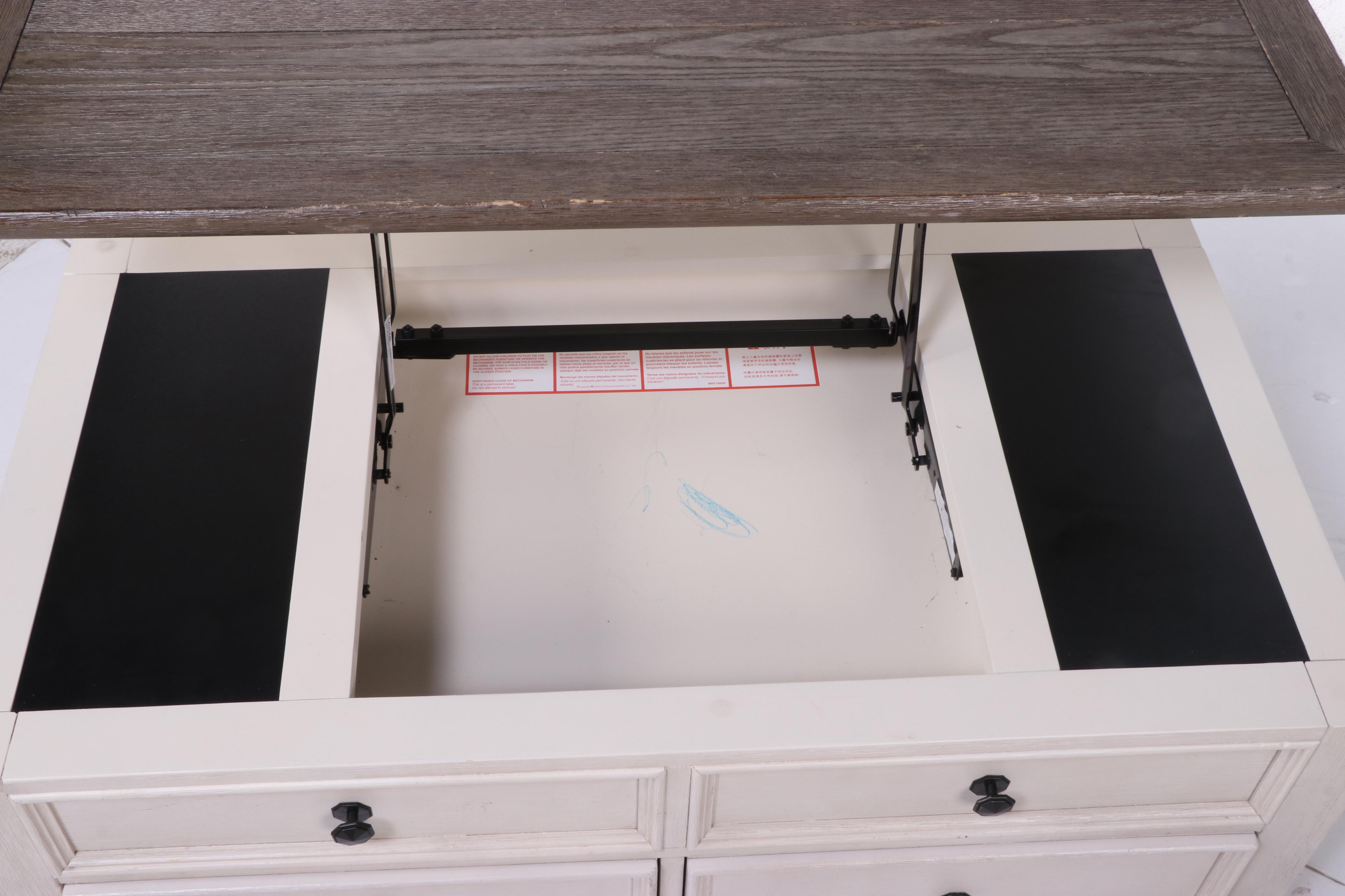 Ashley Furniture "Bolanburg" Farmhouse Style LiftTop Coffee Table EBTH