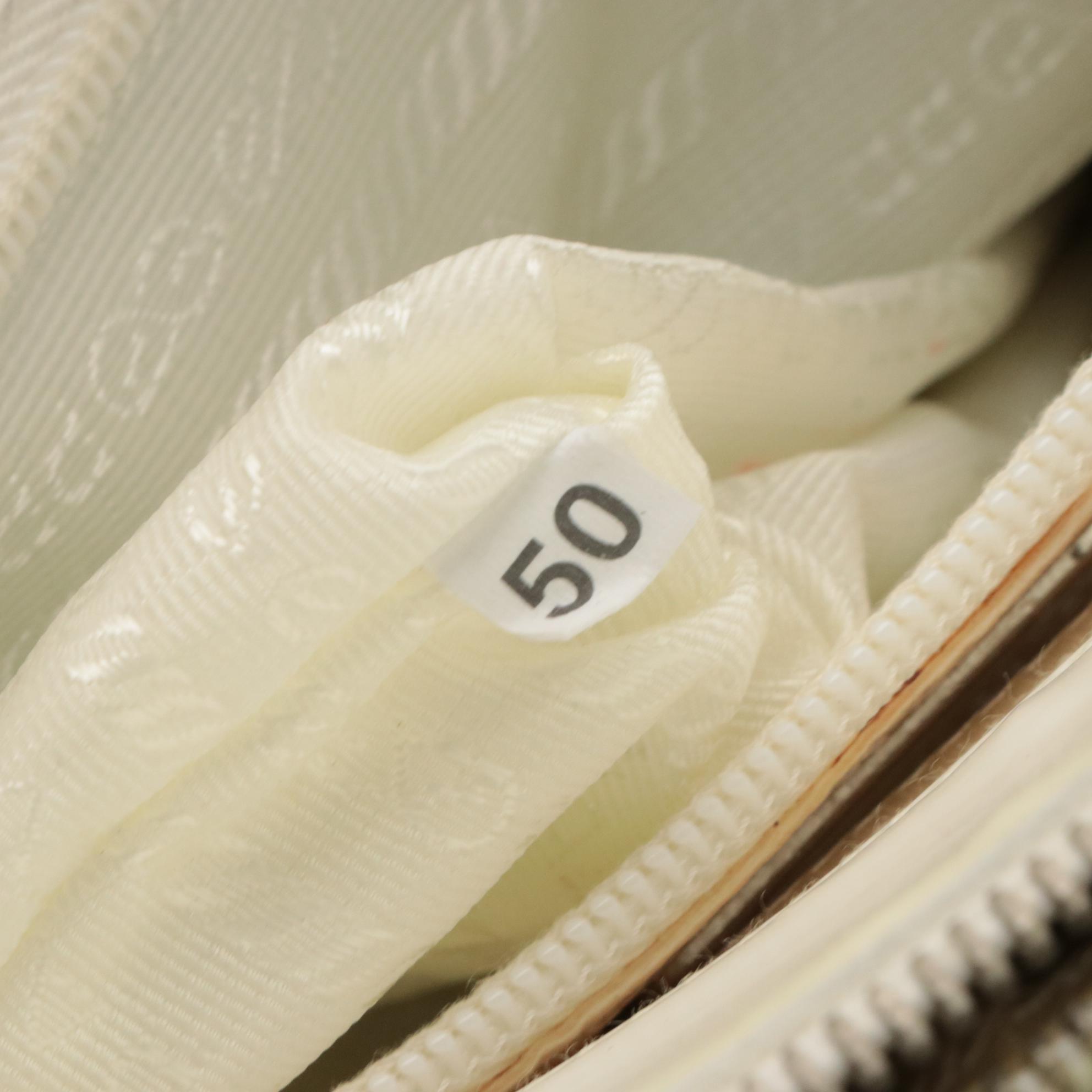 Prada Sport Shoulder Tote Bag in White Spazzolato Leather, 1990s