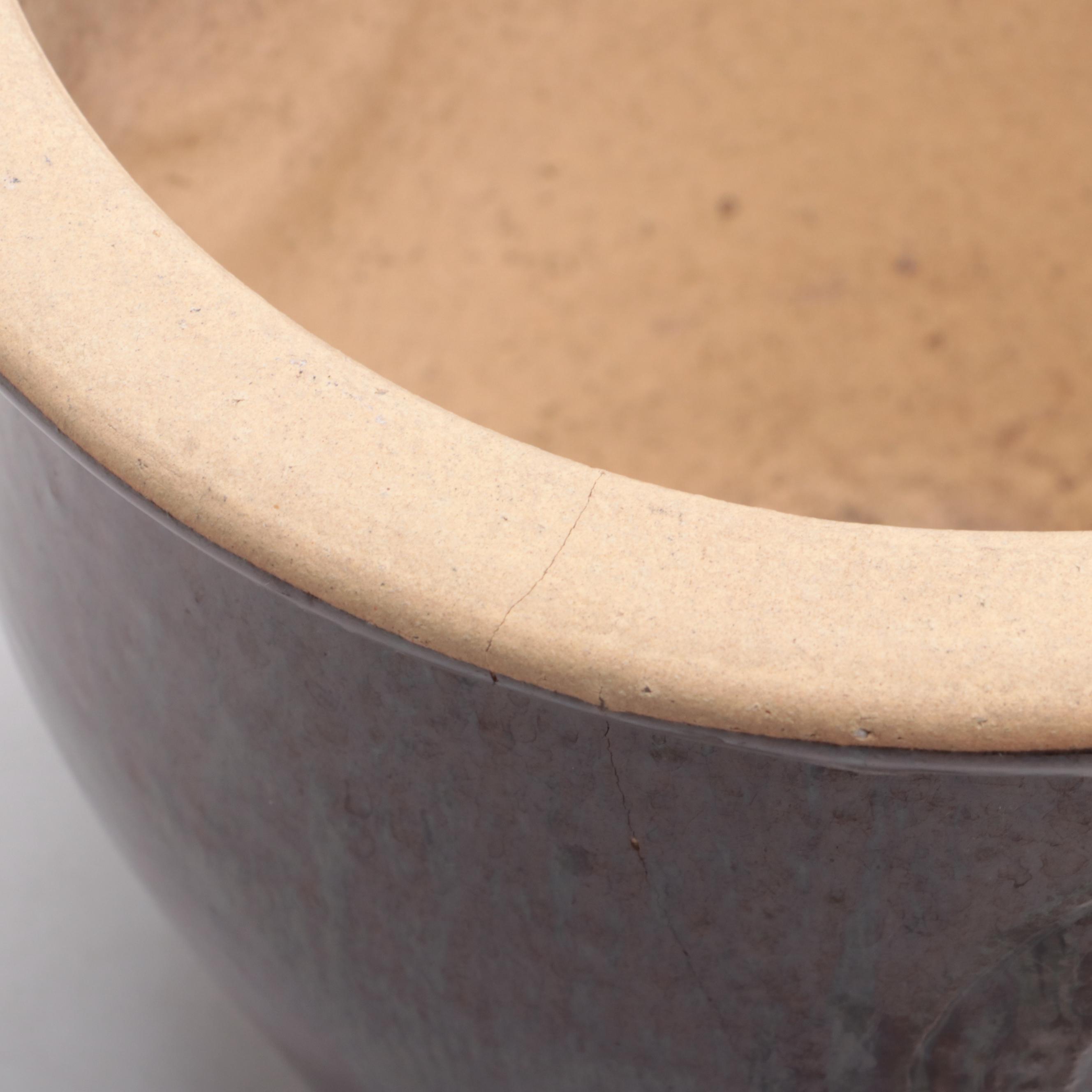 Brownware with Other Stoneware Bowls and Planter, 20th Century