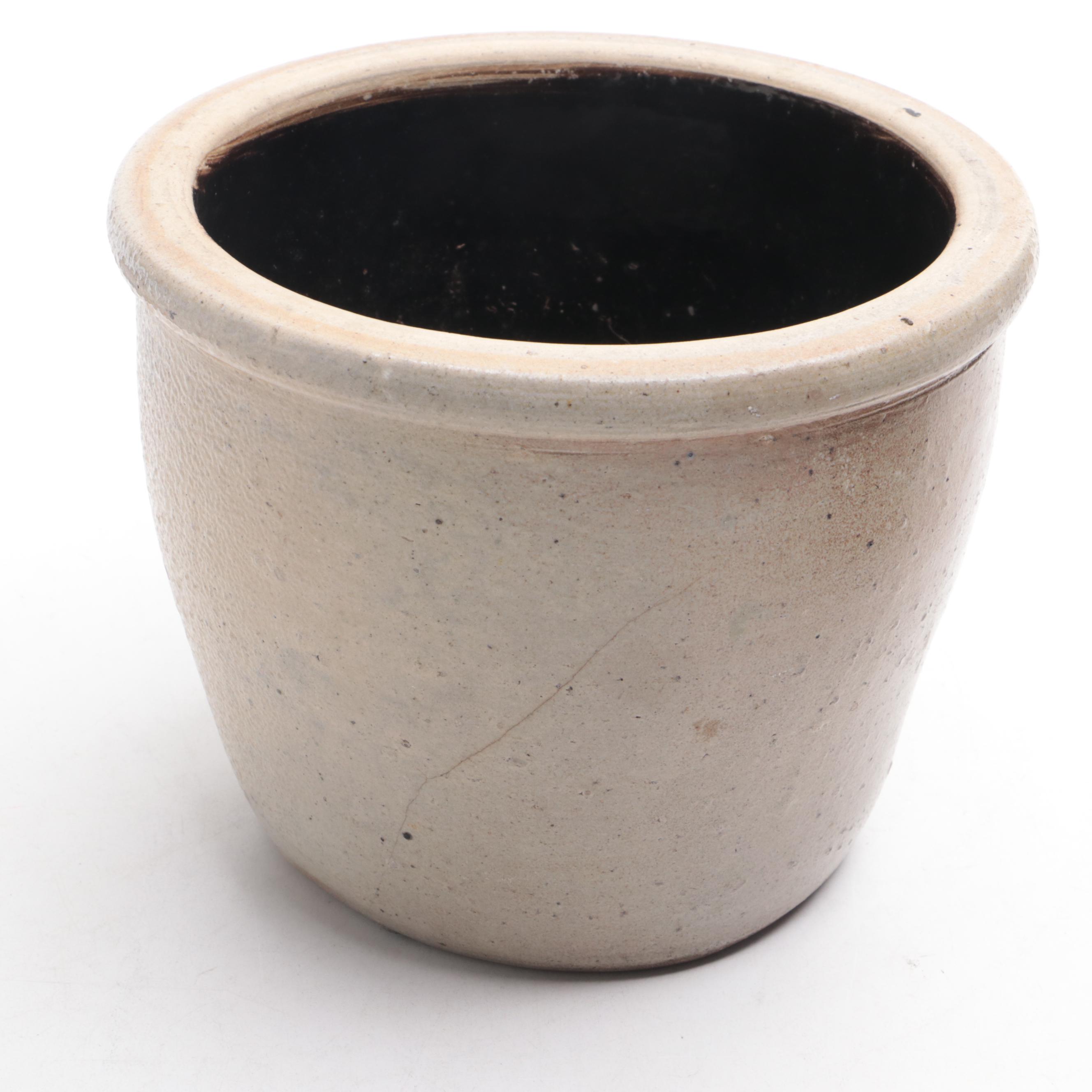 Brownware with Other Stoneware Bowls and Planter, 20th Century