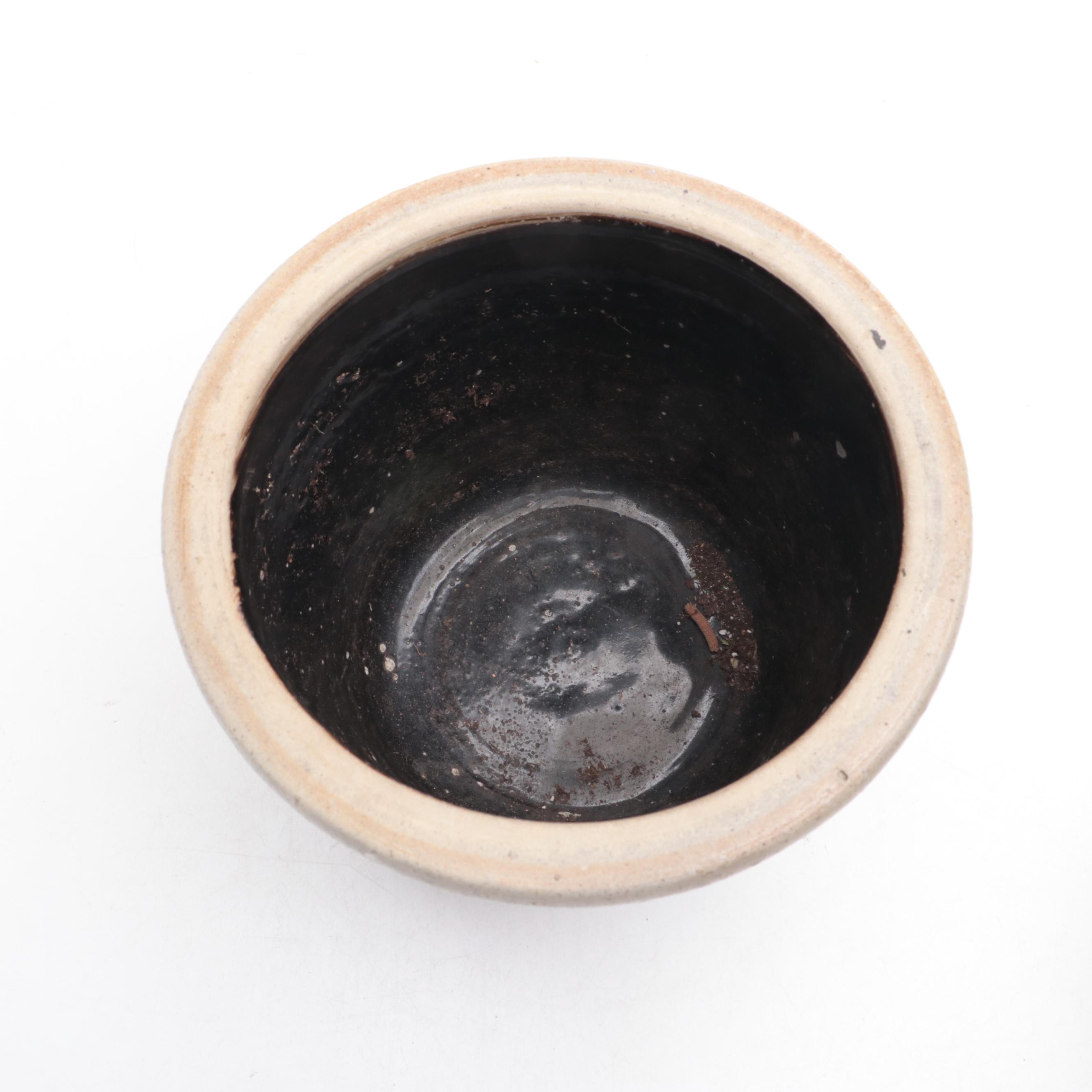 Brownware with Other Stoneware Bowls and Planter, 20th Century