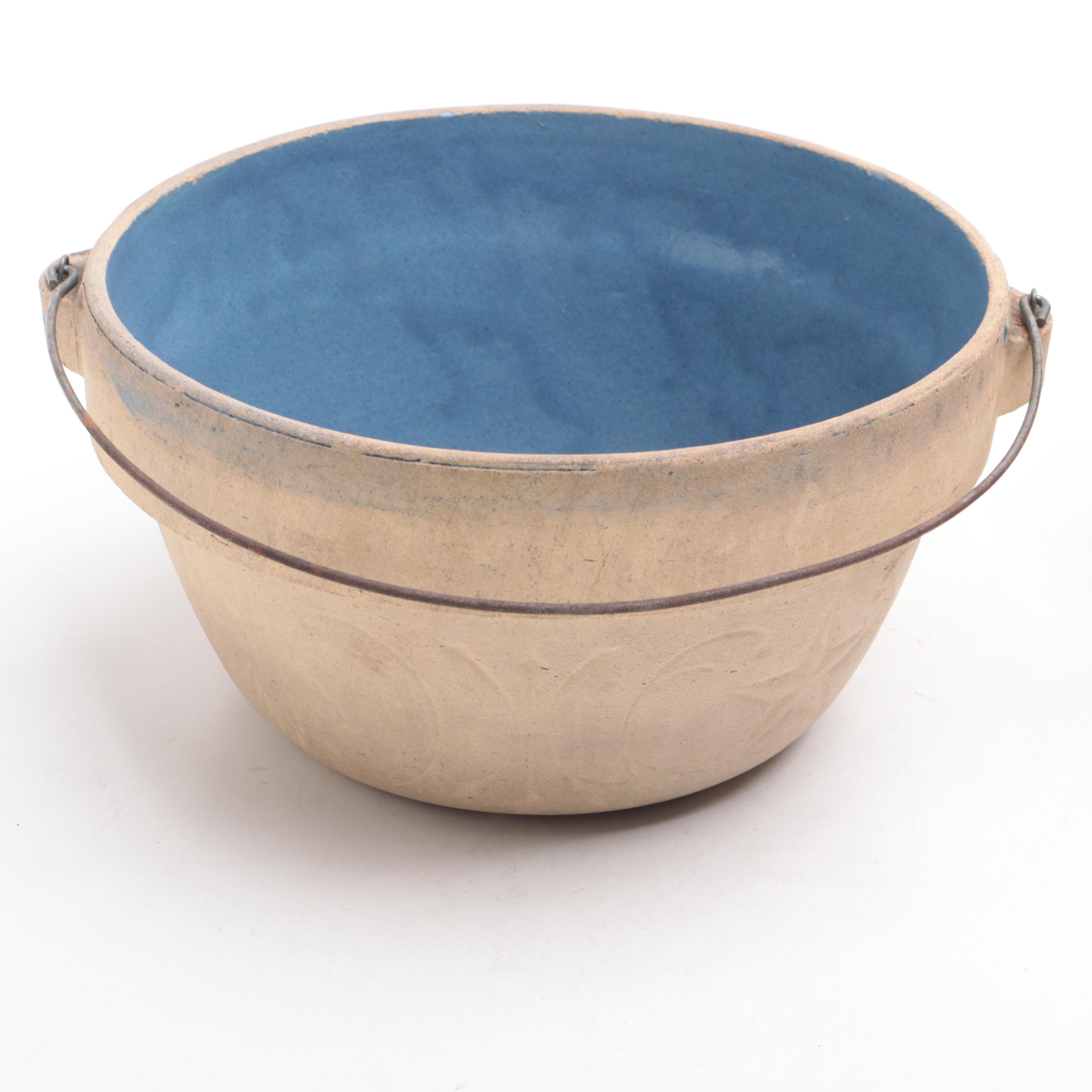 Brownware with Other Stoneware Bowls and Planter, 20th Century