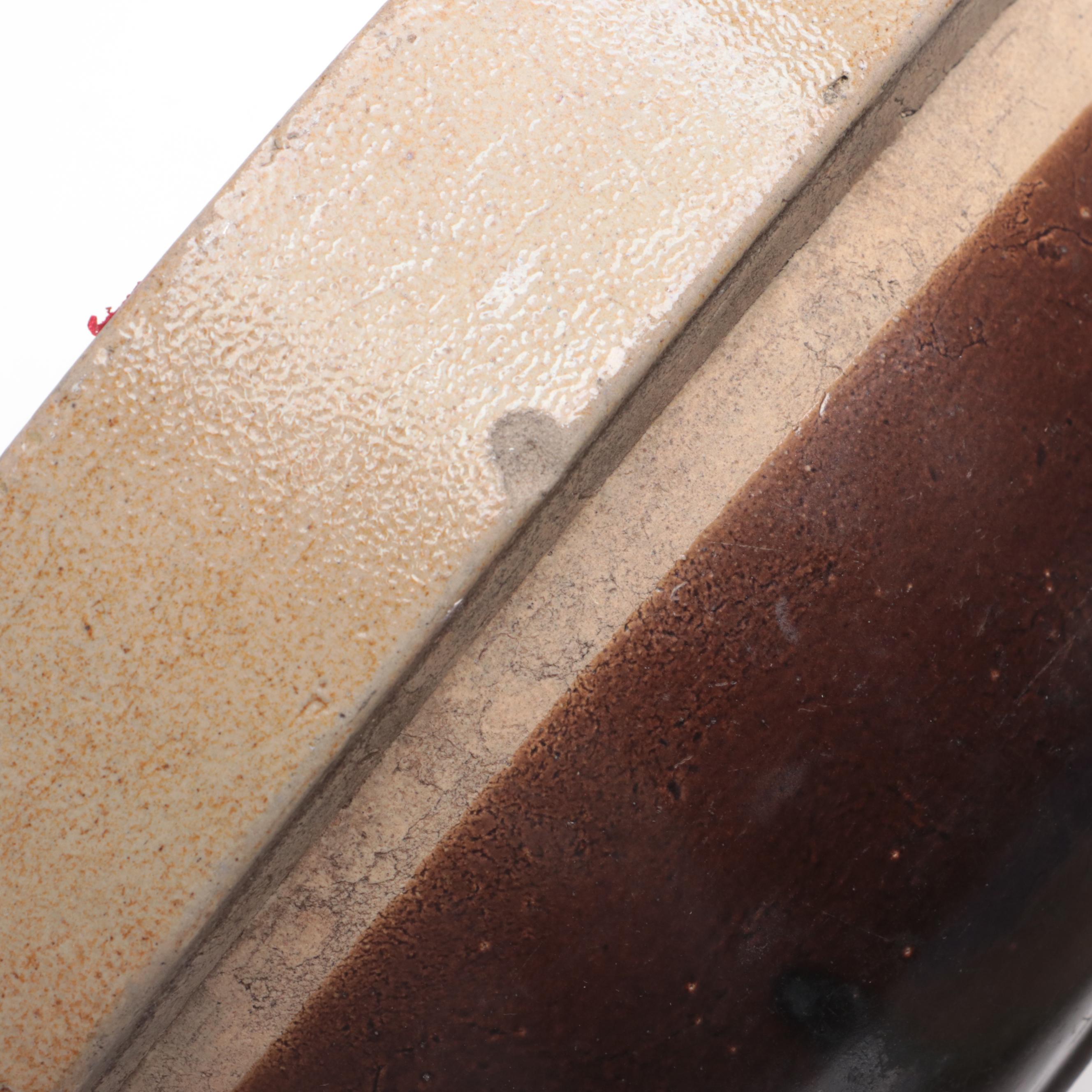 Brownware with Other Stoneware Bowls and Planter, 20th Century