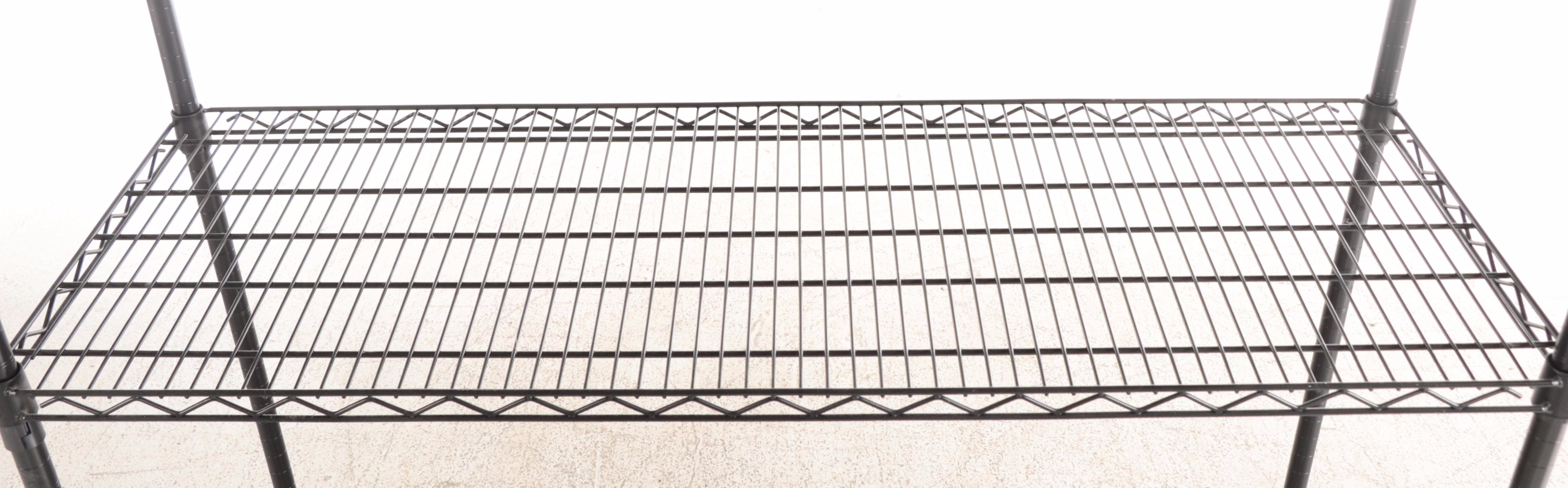 Three Trinity Industrial Style Metal Rolling Storage Racks